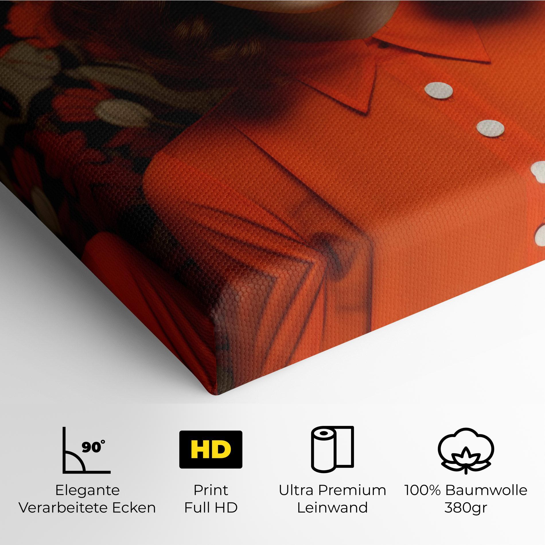 Leinwandbild Orange Blouse Woman mockup 4