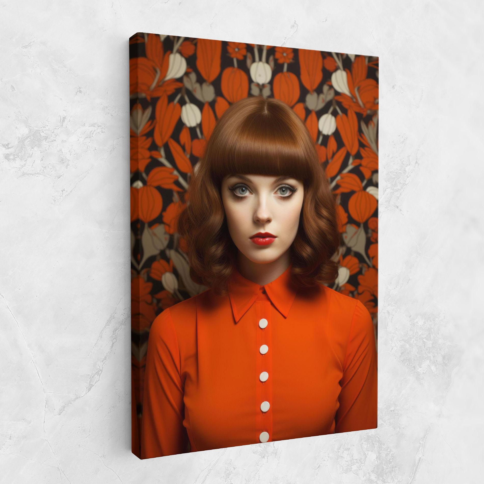 Leinwandbild Orange Blouse Woman mockup 1