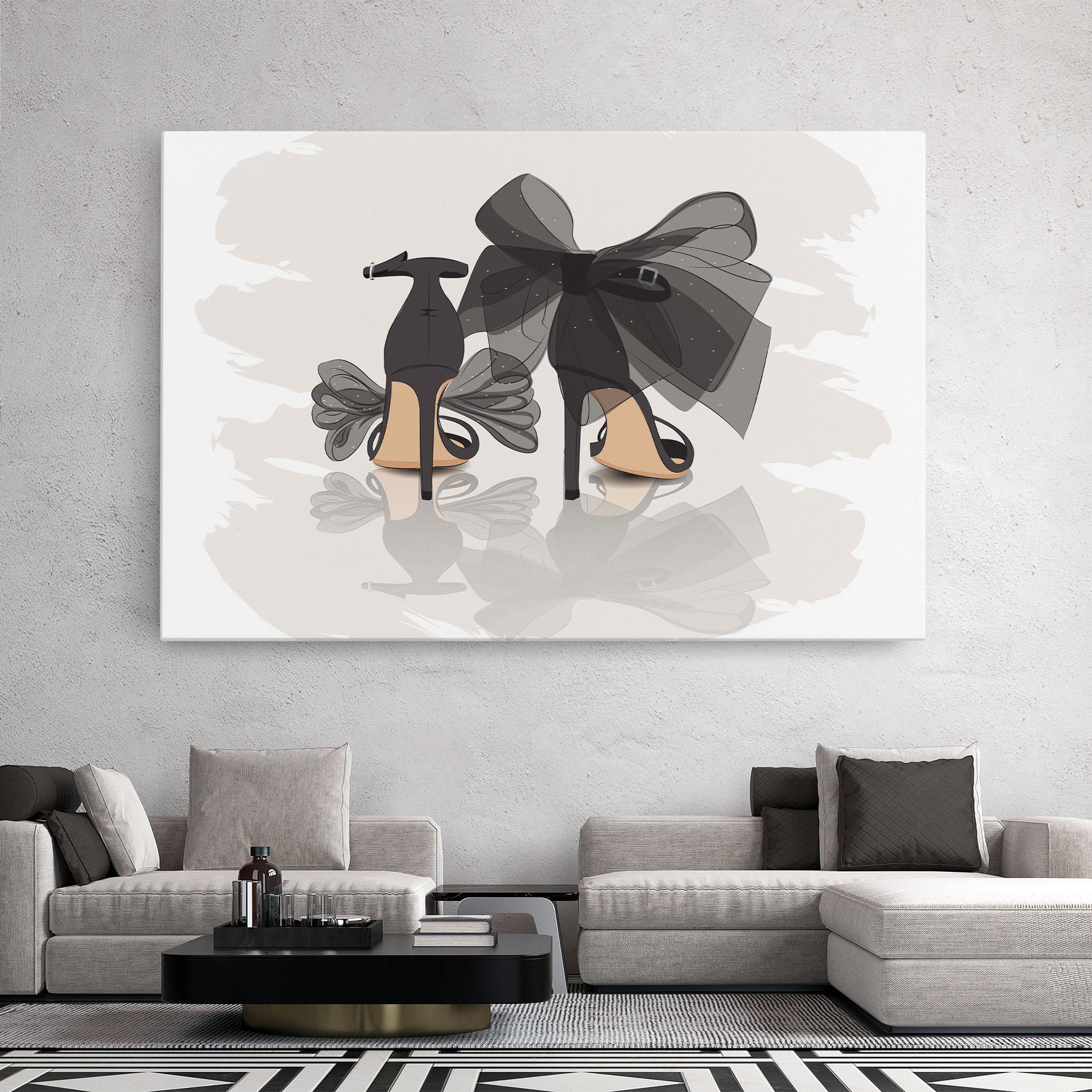 Leinwandbild Black Bow Heels mockup 2