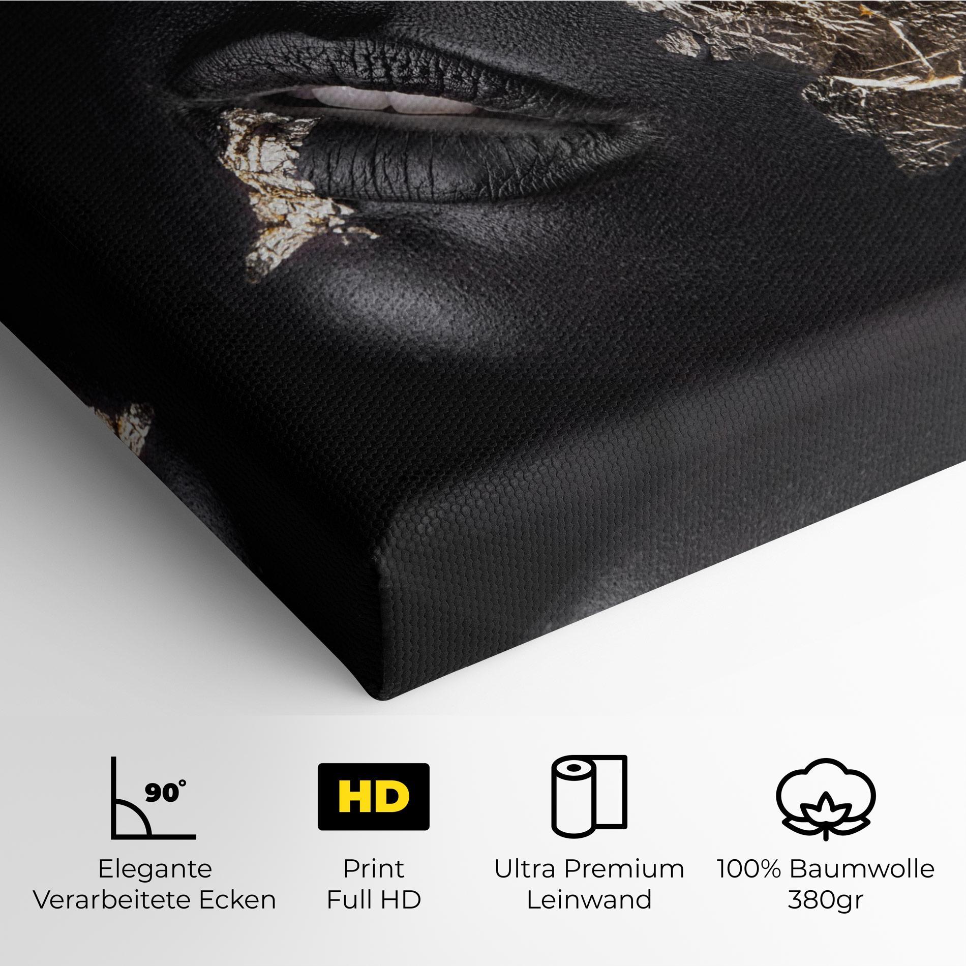 Leinwandbild Grey Gold Makeup mockup 4