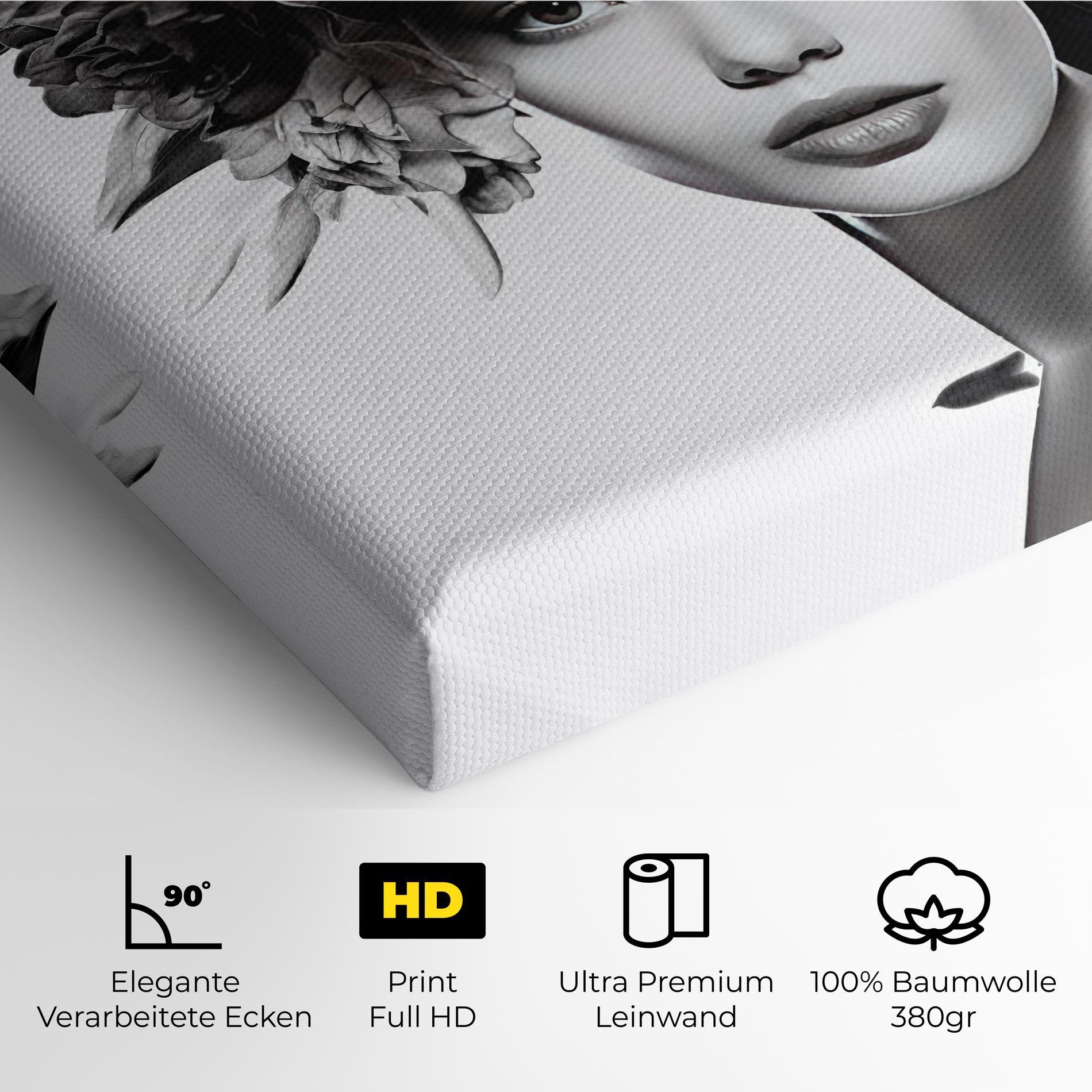 Leinwandbild Flower Crown Woman mockup 4