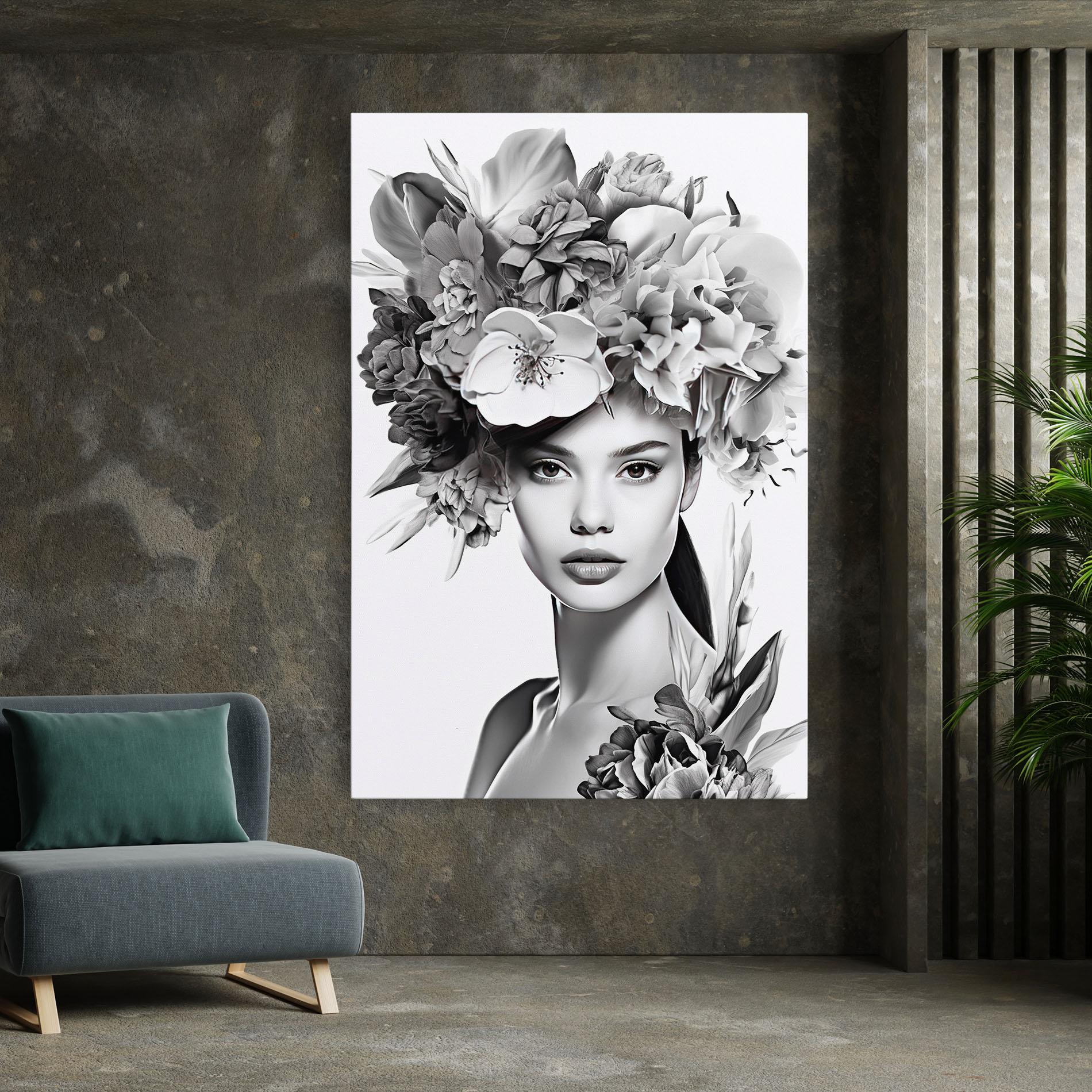 Leinwandbild Flower Crown Woman mockup 7