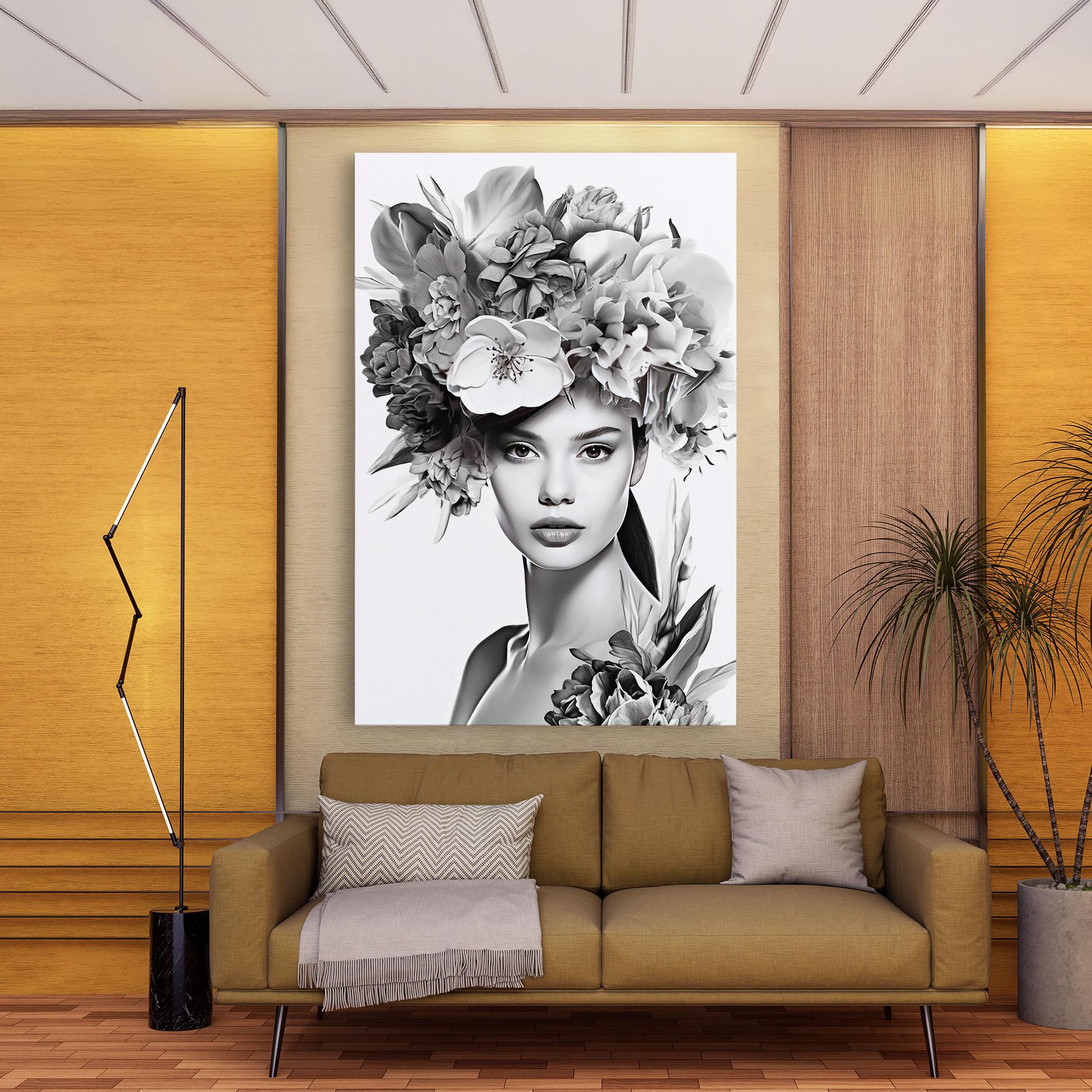 Leinwandbild Flower Crown Woman mockup 9