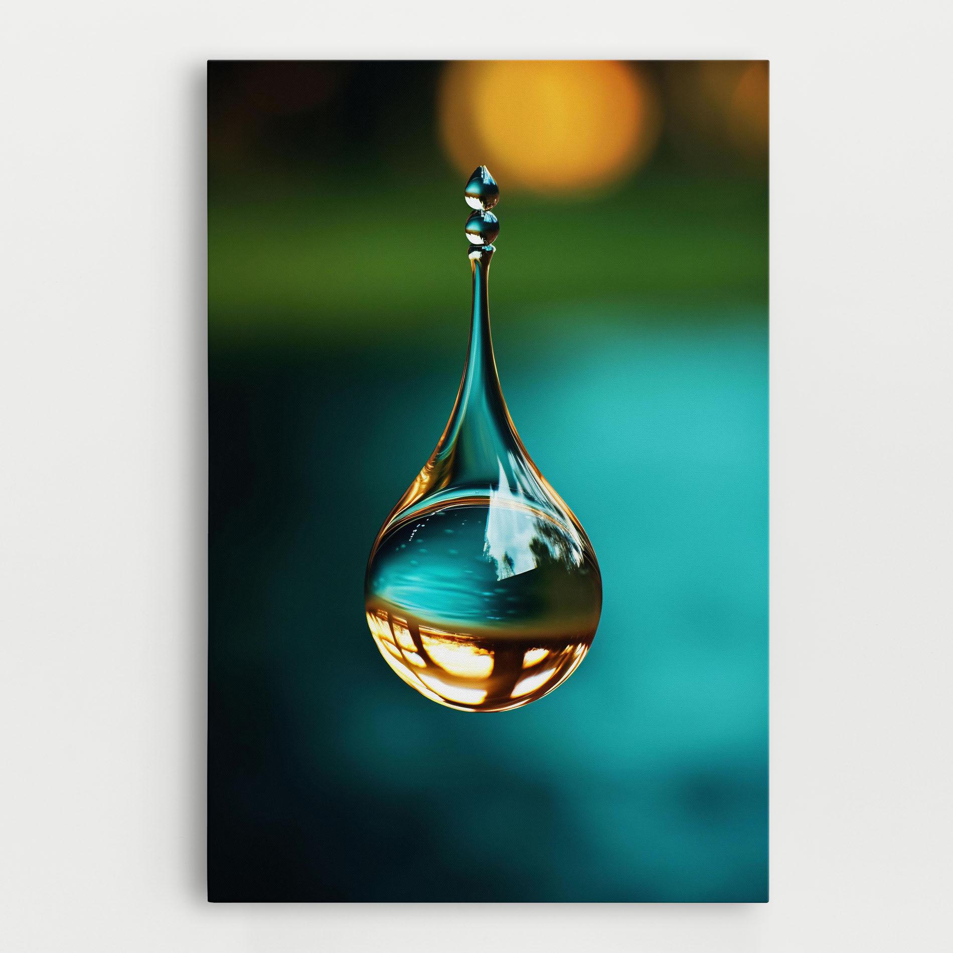 Leinwandbild Big Green Drop mockup 0