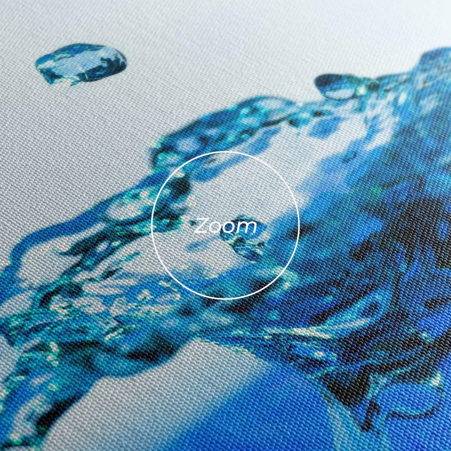 Leinwandbild Blue Water Splash mockup 3