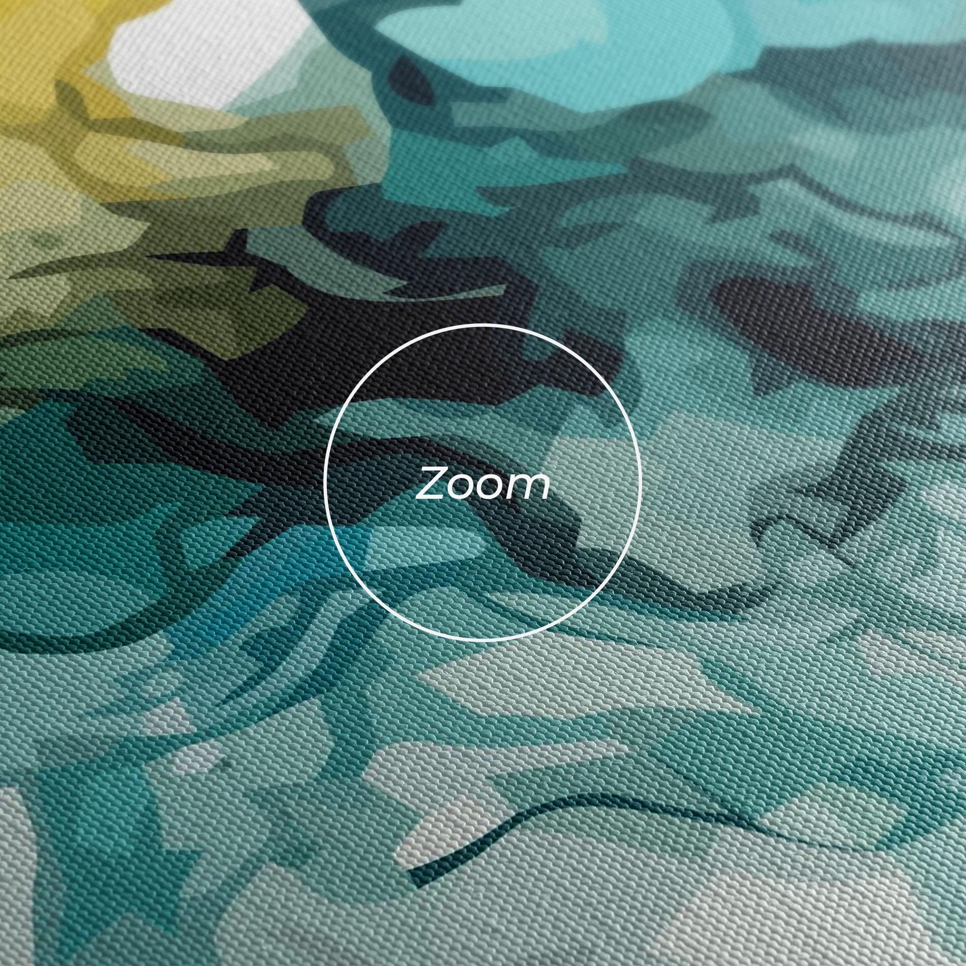 Leinwandbild Blue Yellow Art mockup 3