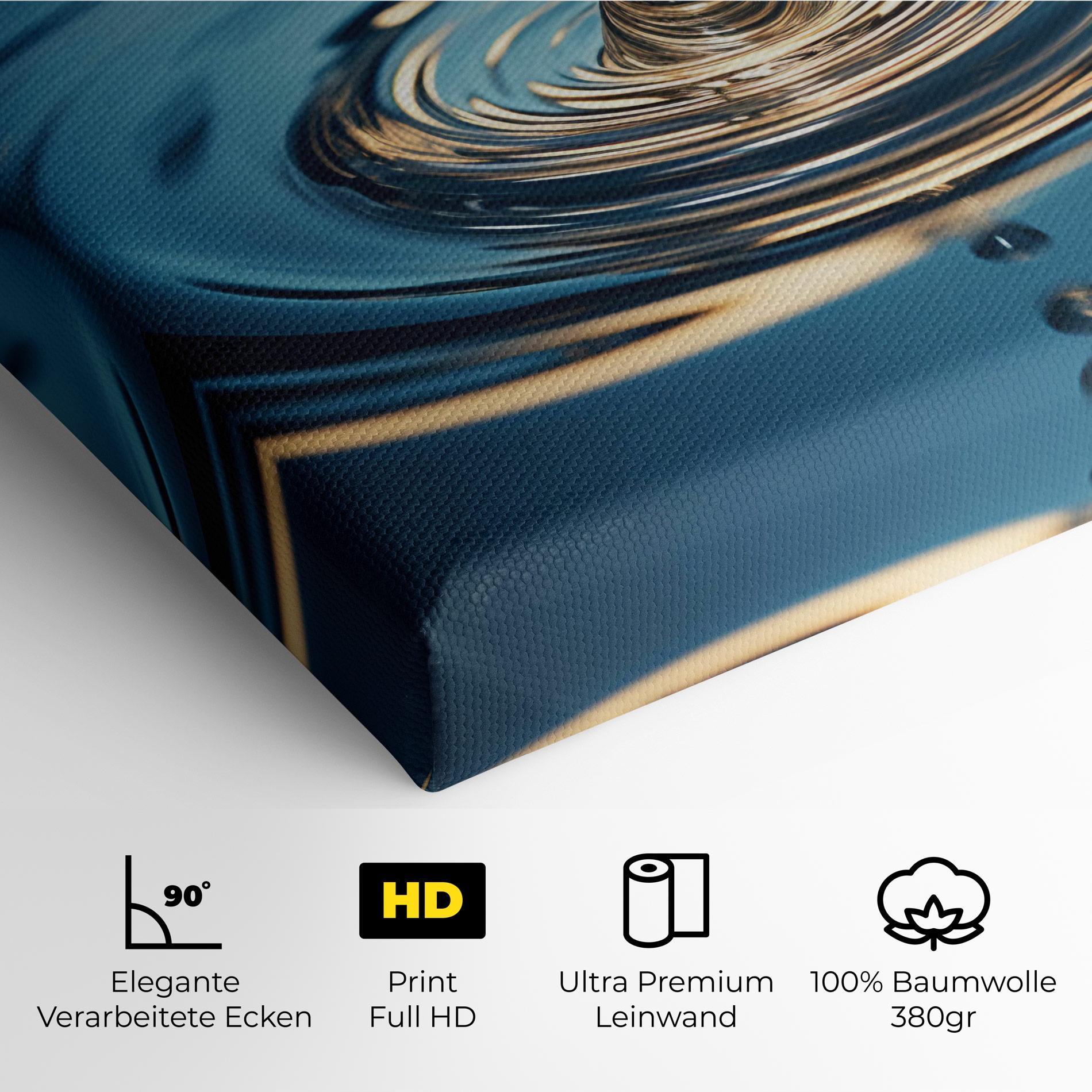 Leinwandbild Cream Water Drop mockup 4