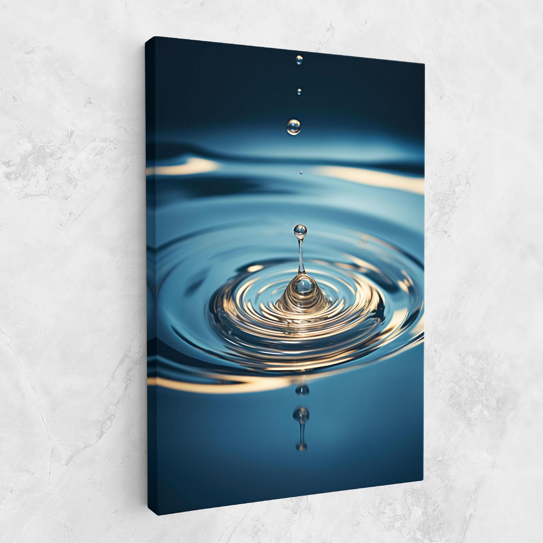Leinwandbild Cream Water Drop mockup 1
