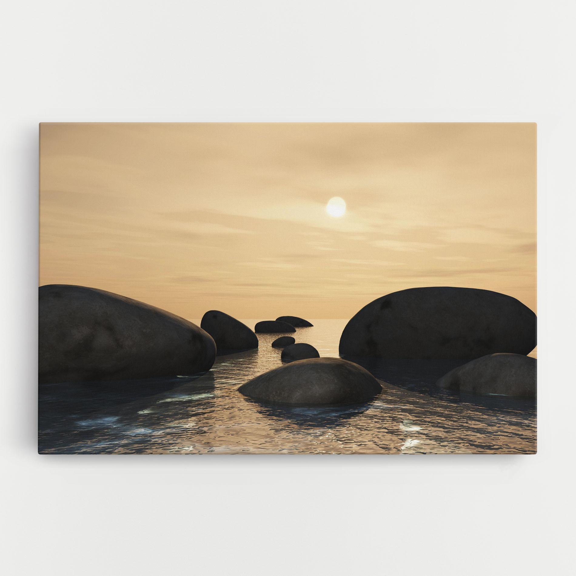 Leinwandbild Peace Rock mockup 0
