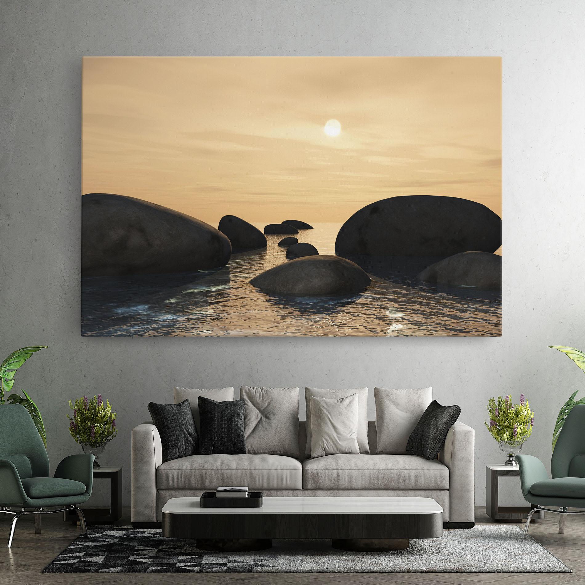 Leinwandbild Peace Rock mockup 7