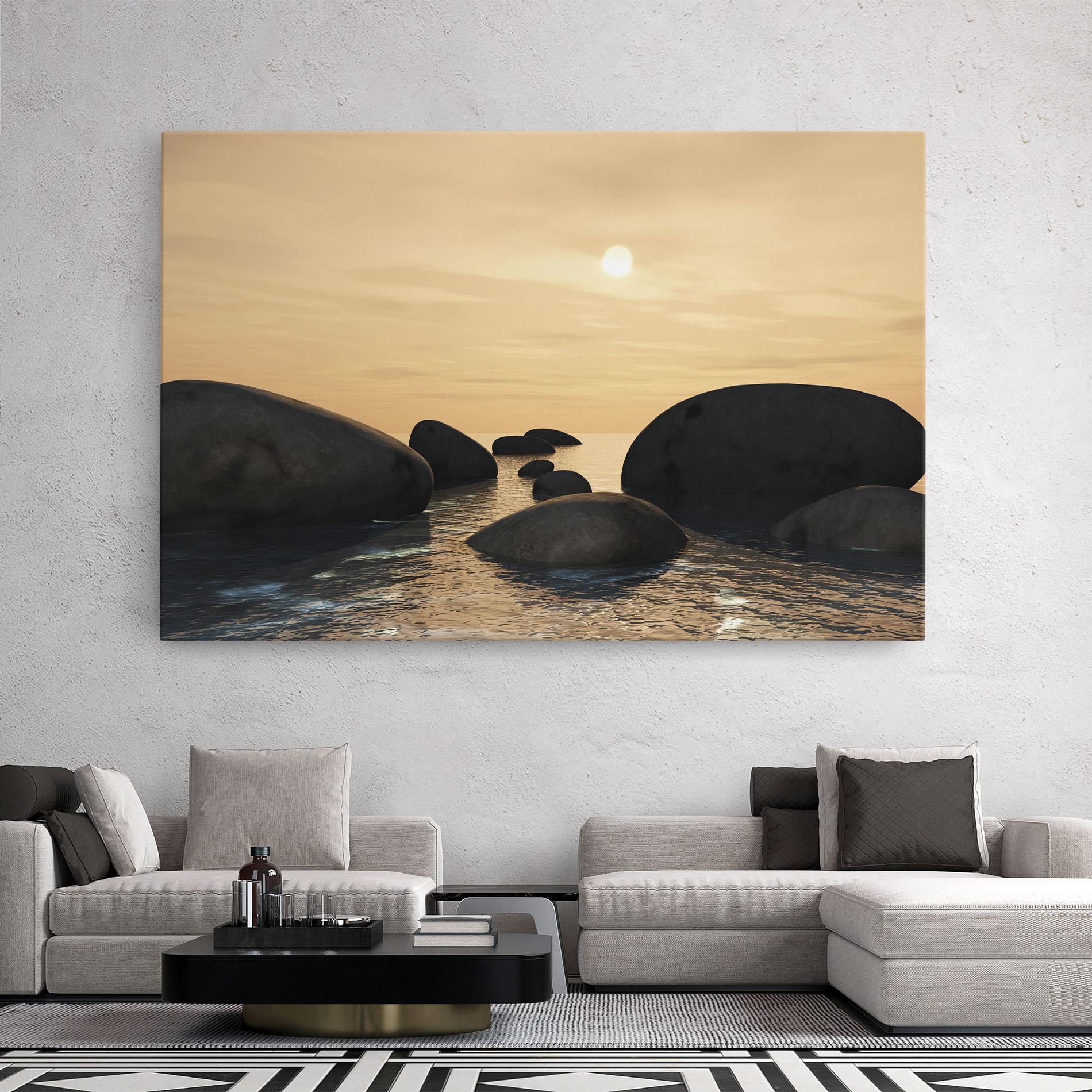 Leinwandbild Peace Rock mockup 2