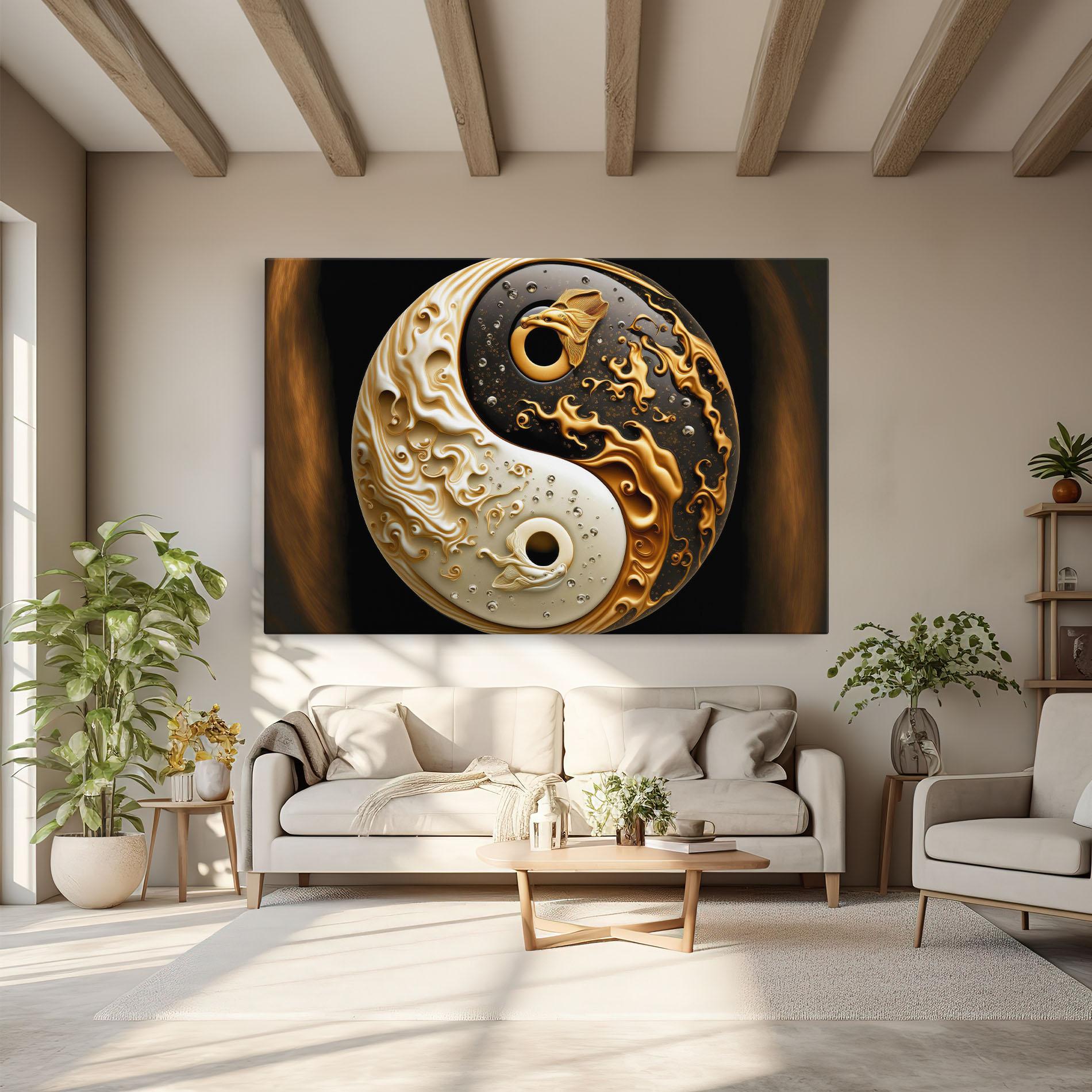 Leinwandbild Caramel Yinyang mockup 6