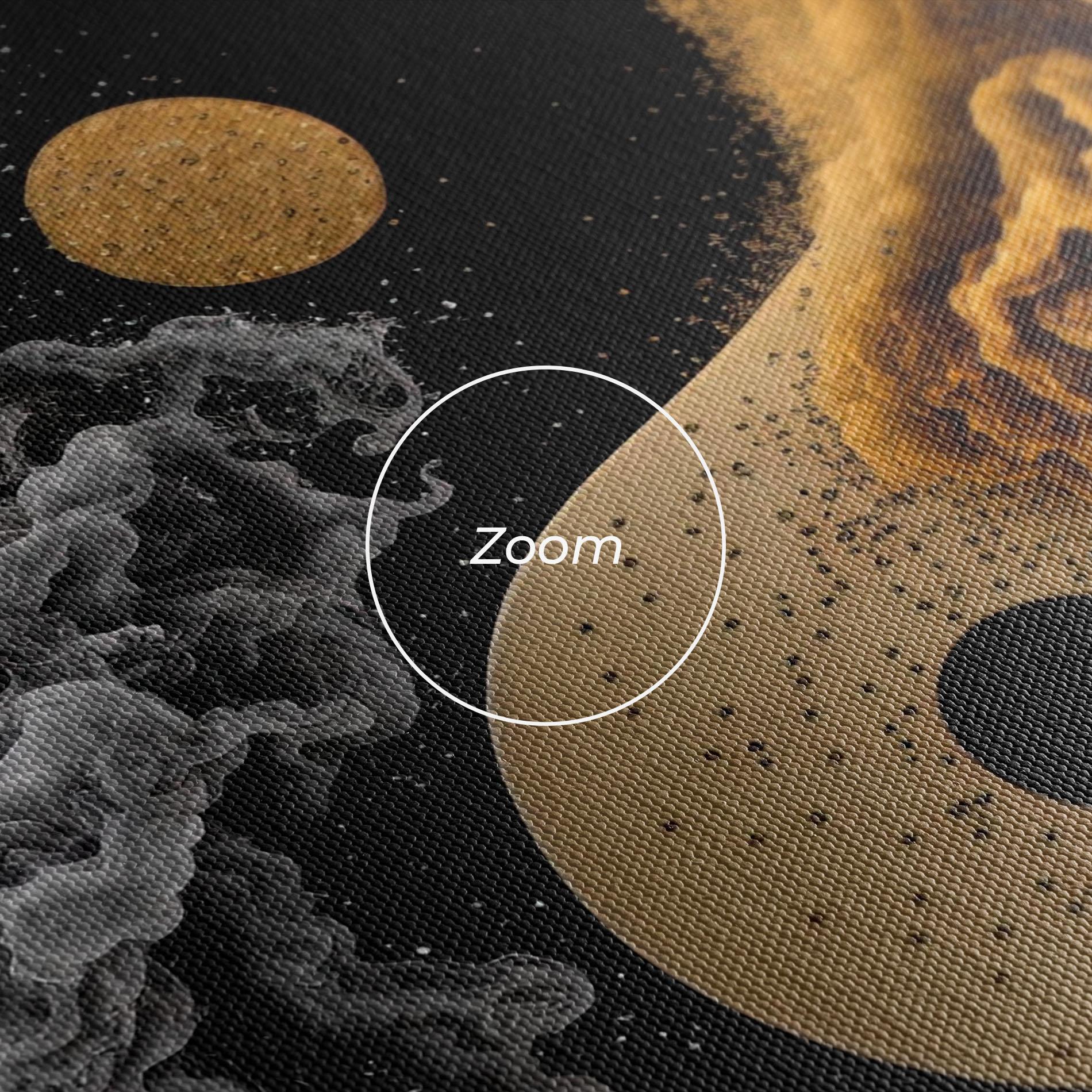 Leinwandbild Cream Smoke Yinyang mockup 3