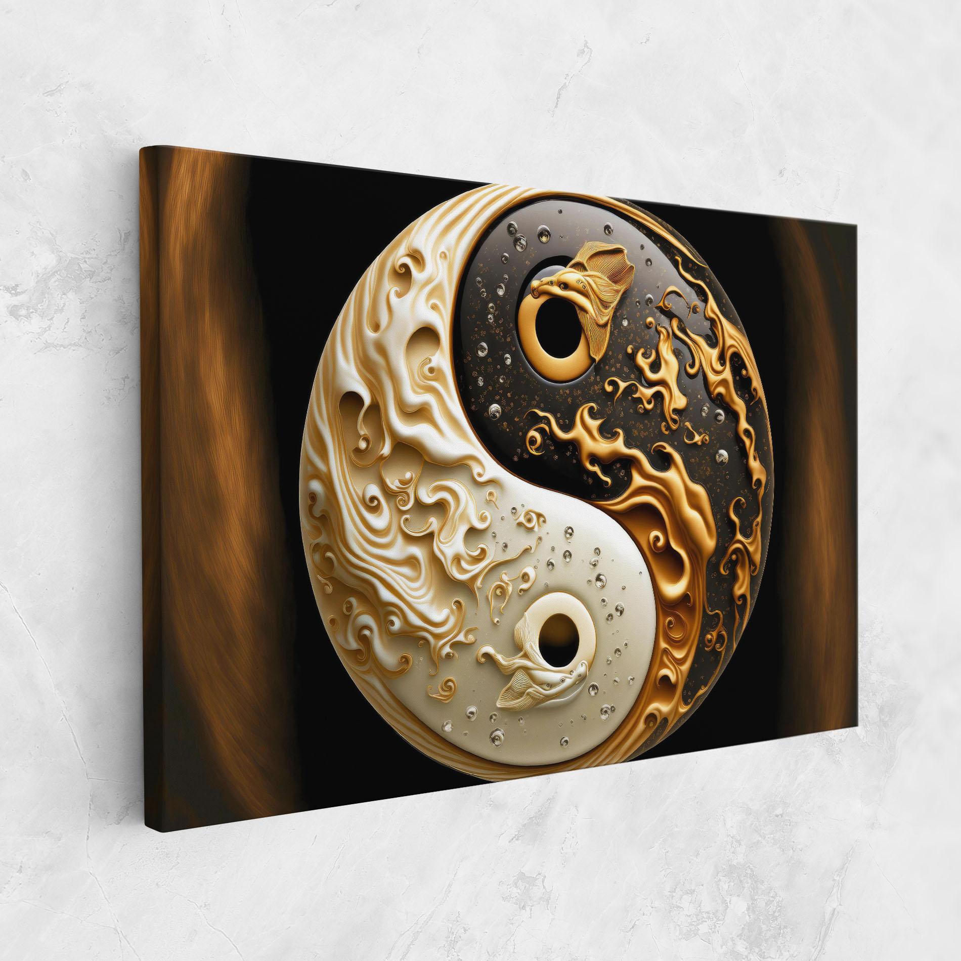 Leinwandbild Caramel Yinyang mockup 1