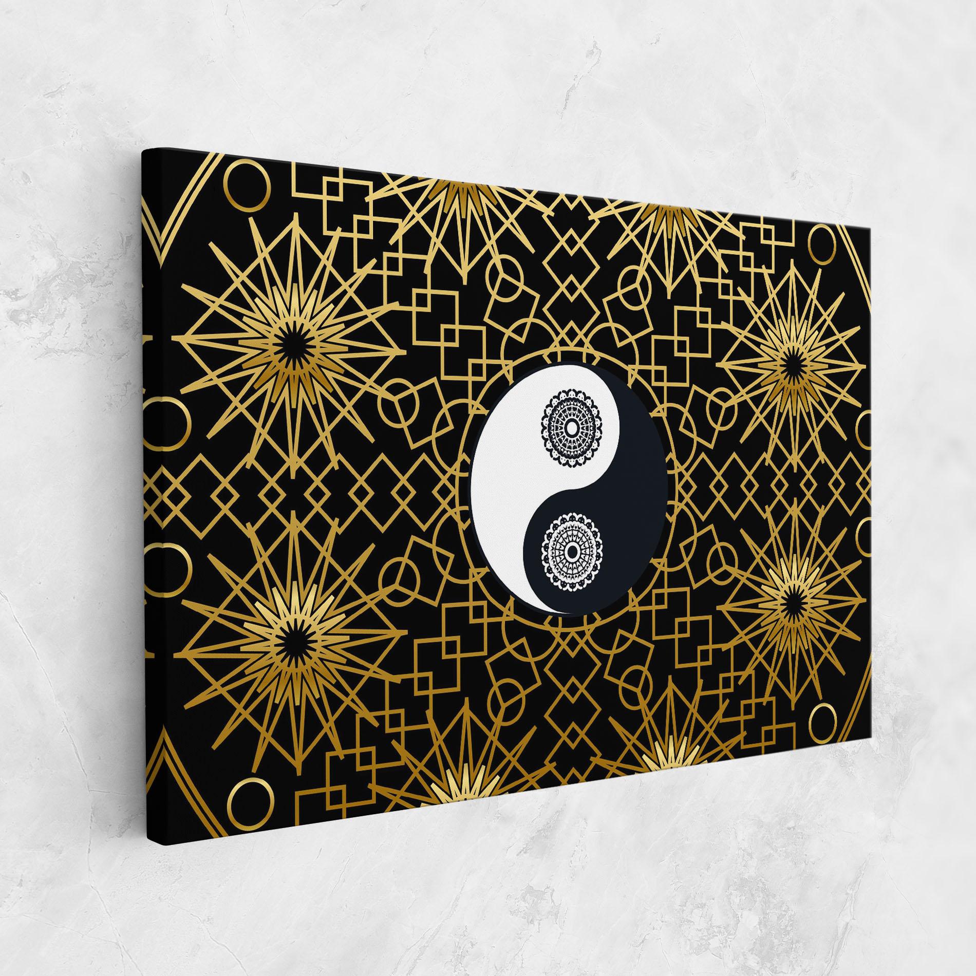 Leinwandbild Meditation Yin Yang mockup 1