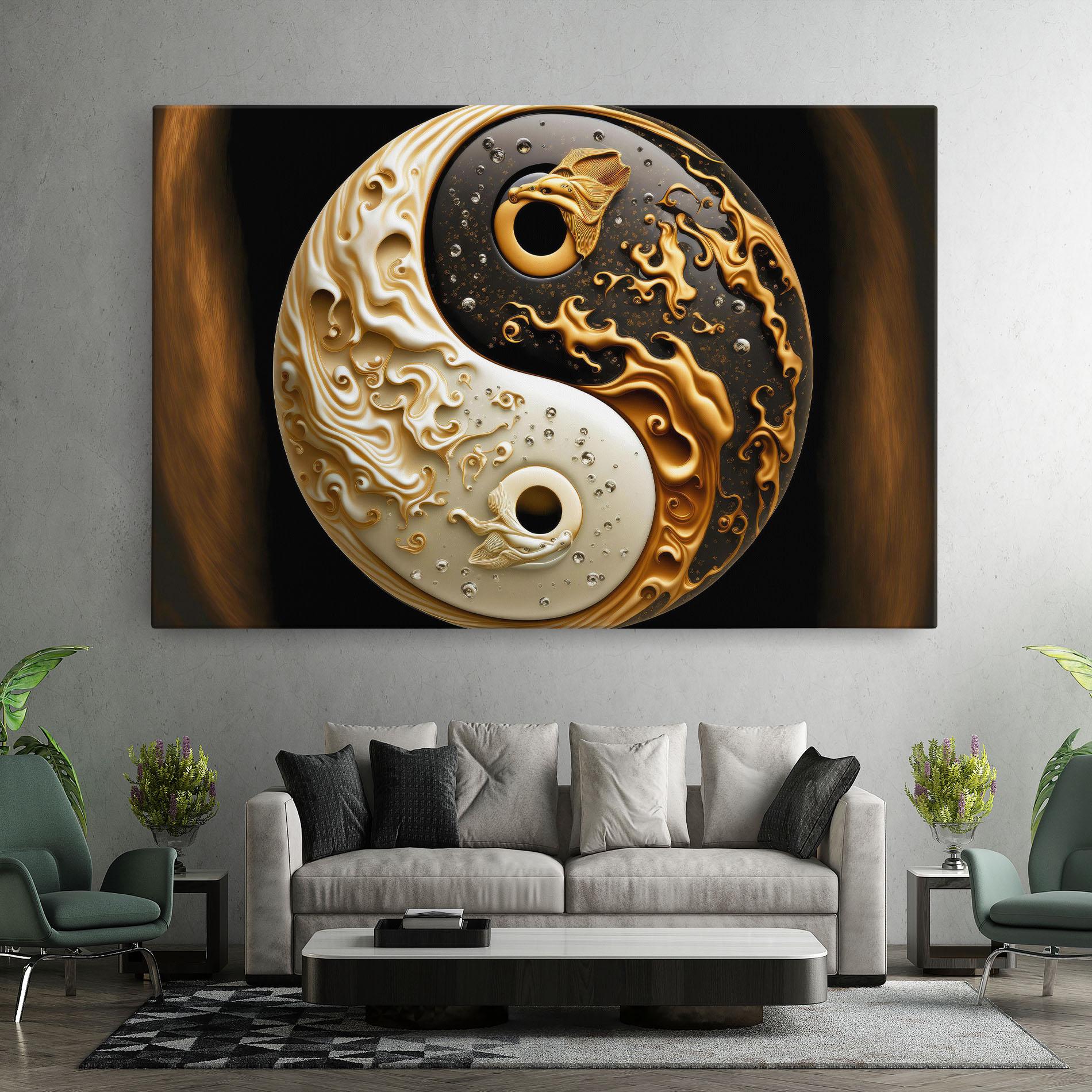 Leinwandbild Caramel Yinyang mockup 7