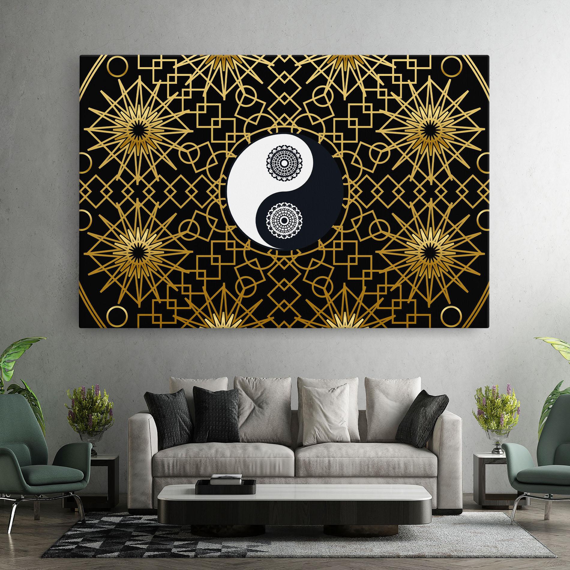 Leinwandbild Meditation Yin Yang mockup 7