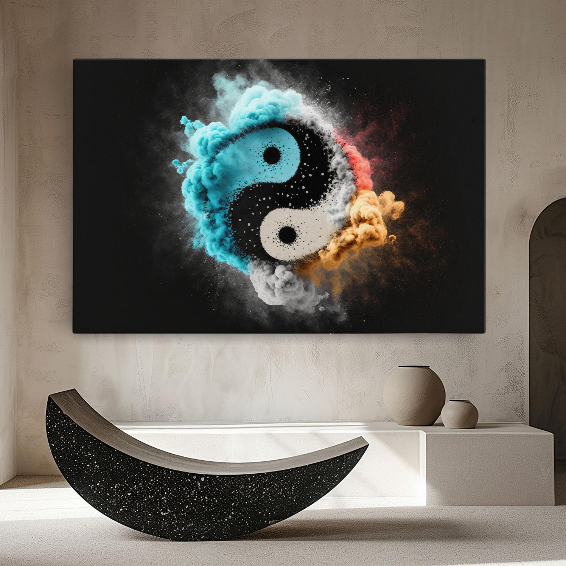 Leinwandbild Blue Smoke Yinuang mockup 8