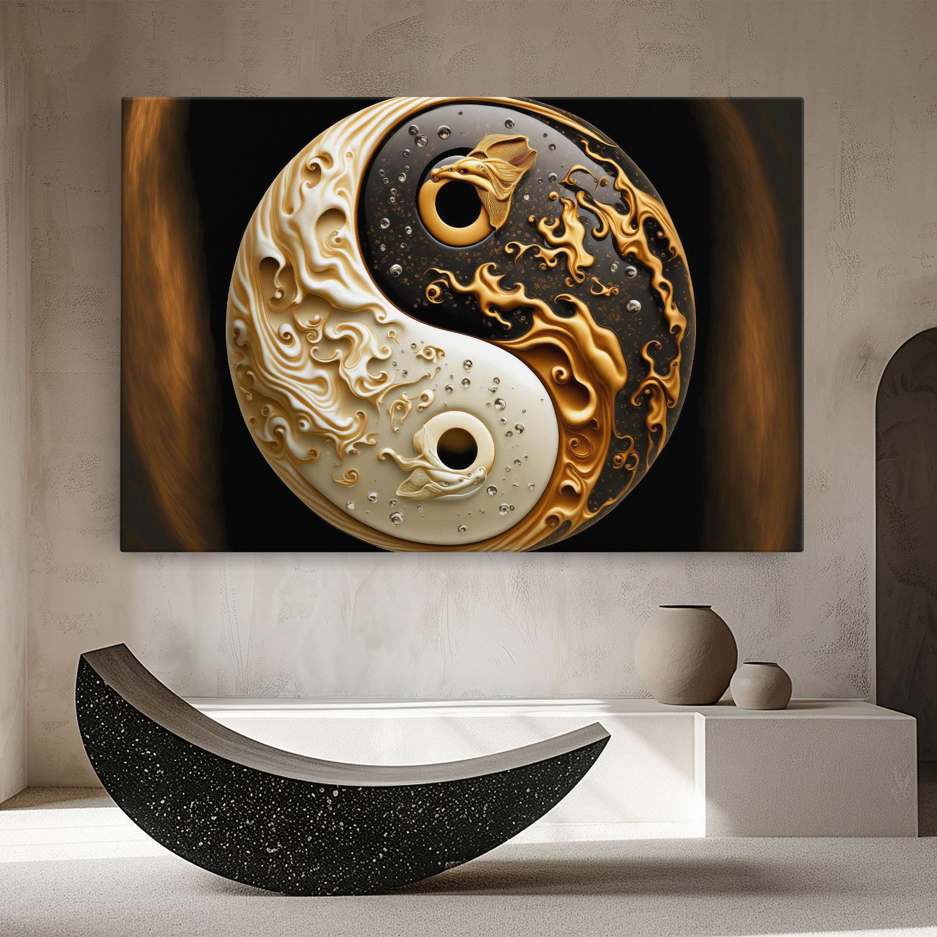 Leinwandbild Caramel Yinyang mockup 8