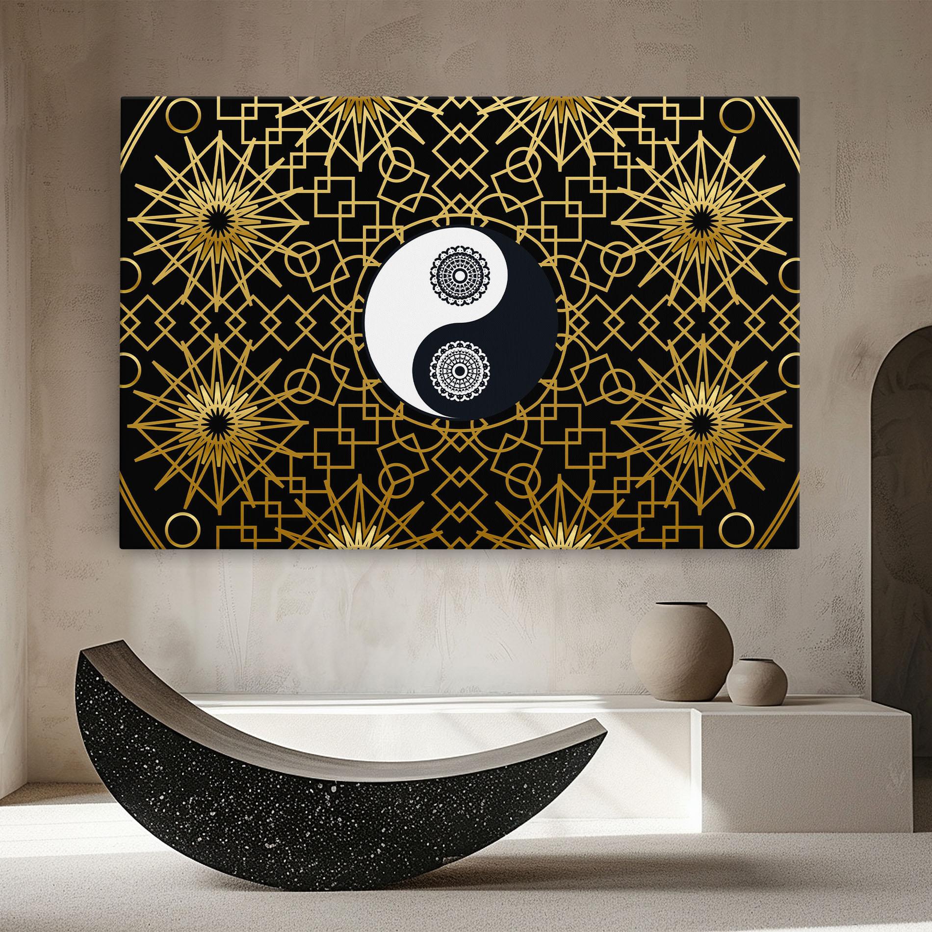 Leinwandbild Meditation Yin Yang mockup 8