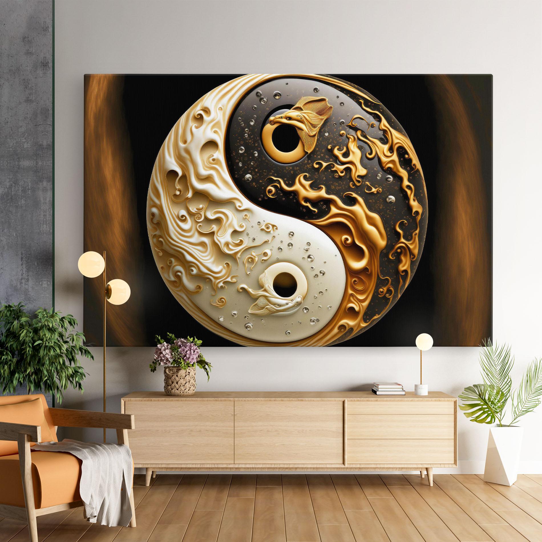 Leinwandbild Caramel Yinyang mockup 9