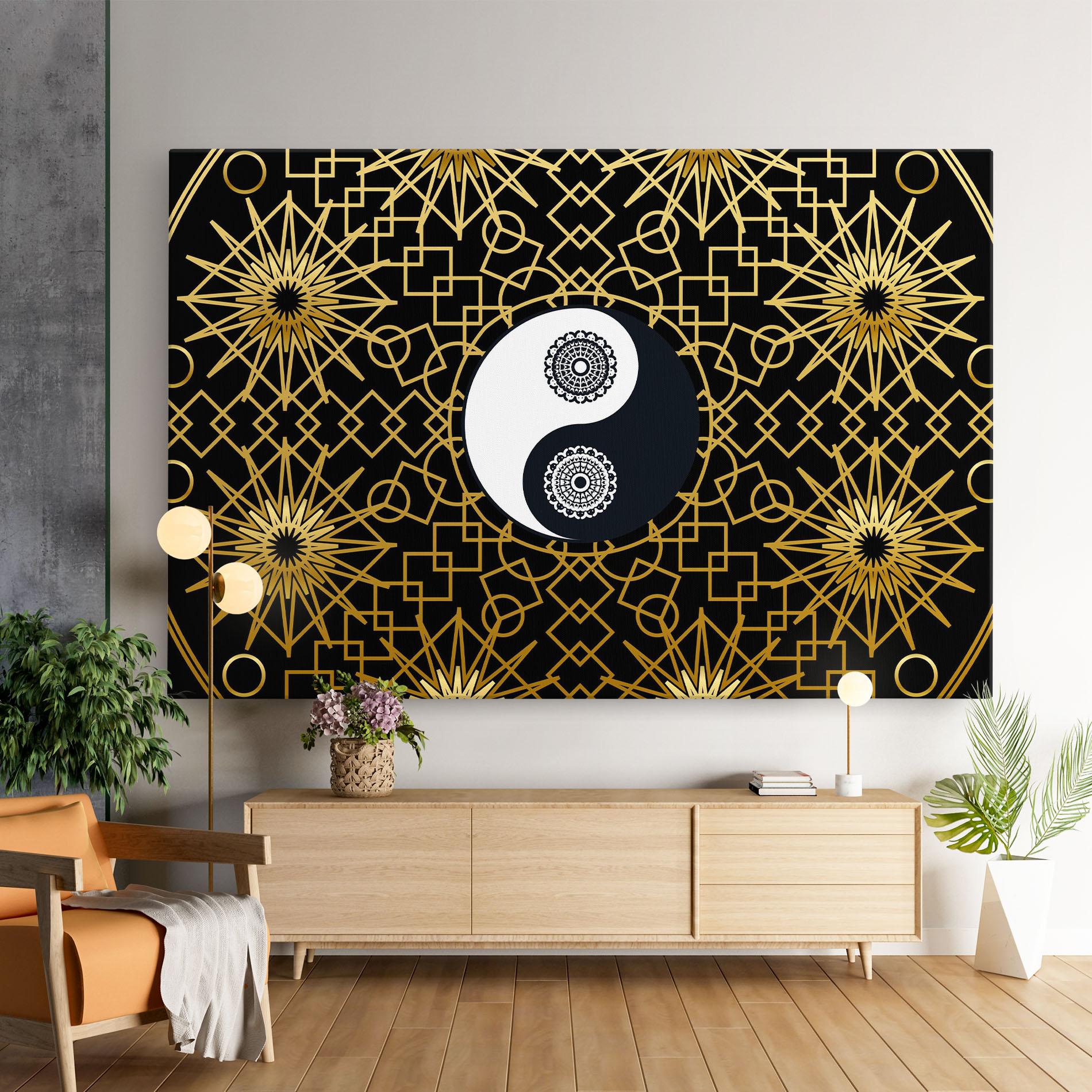 Leinwandbild Meditation Yin Yang mockup 9