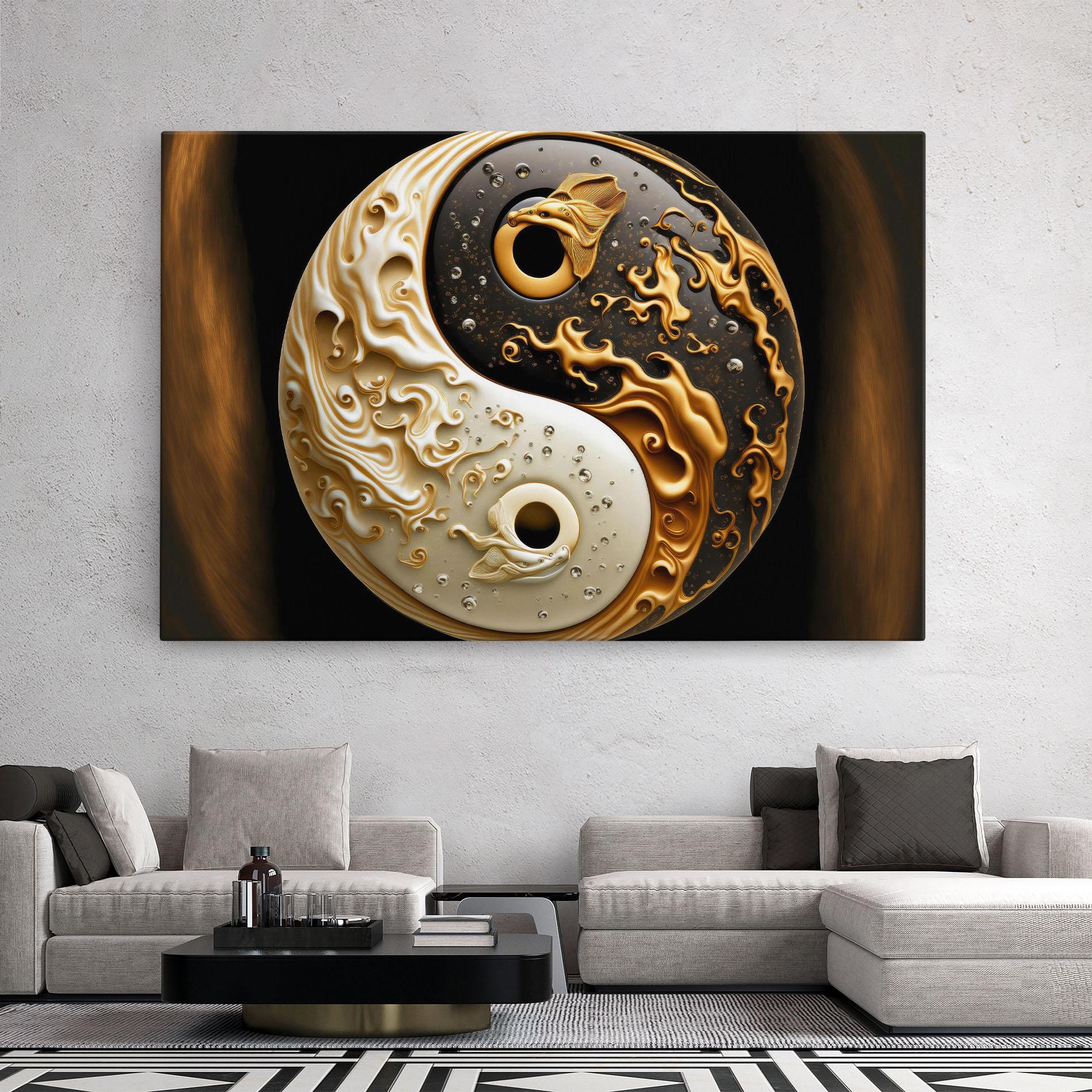 Leinwandbild Caramel Yinyang mockup 2