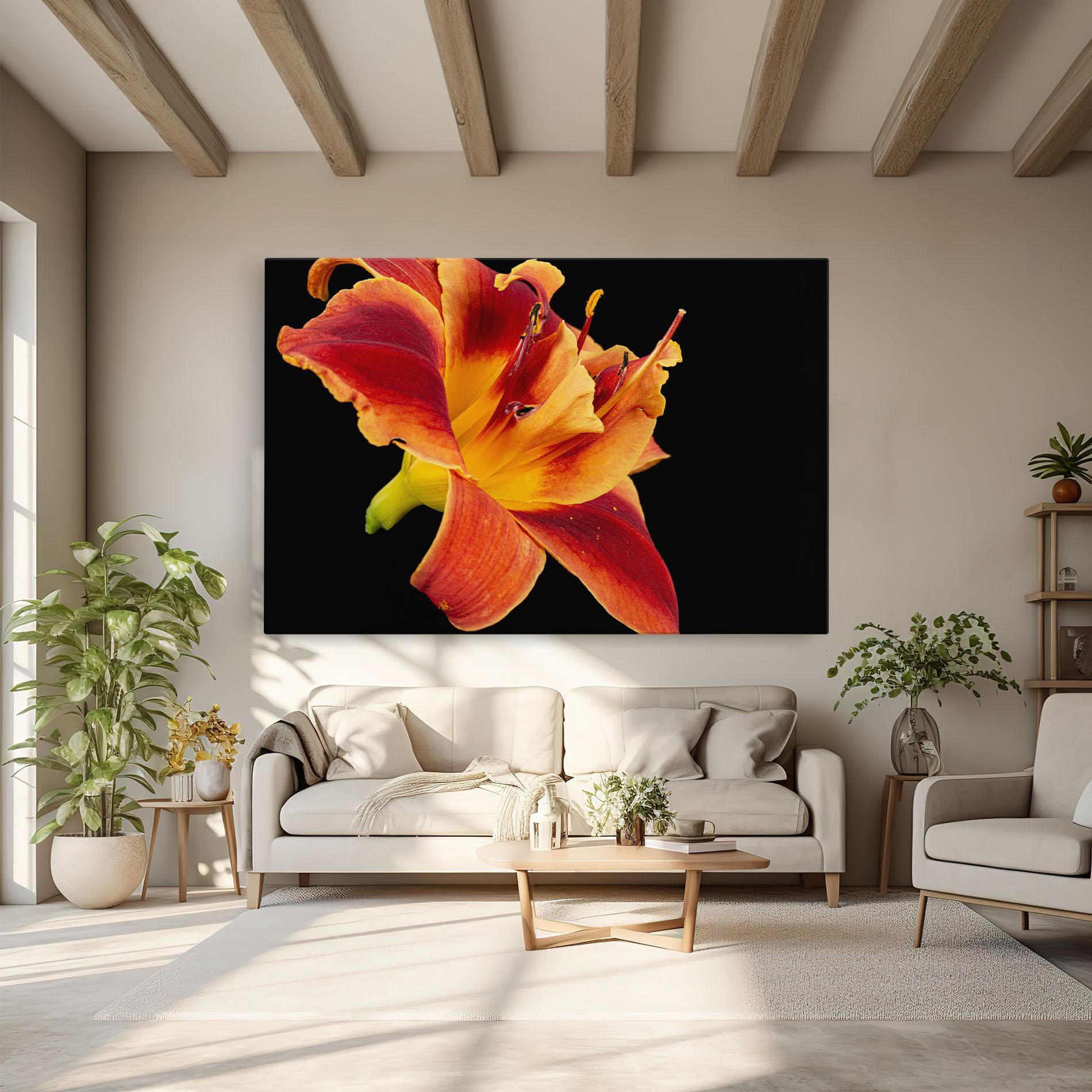 Leinwandbild Exotic Orange Red mockup 6