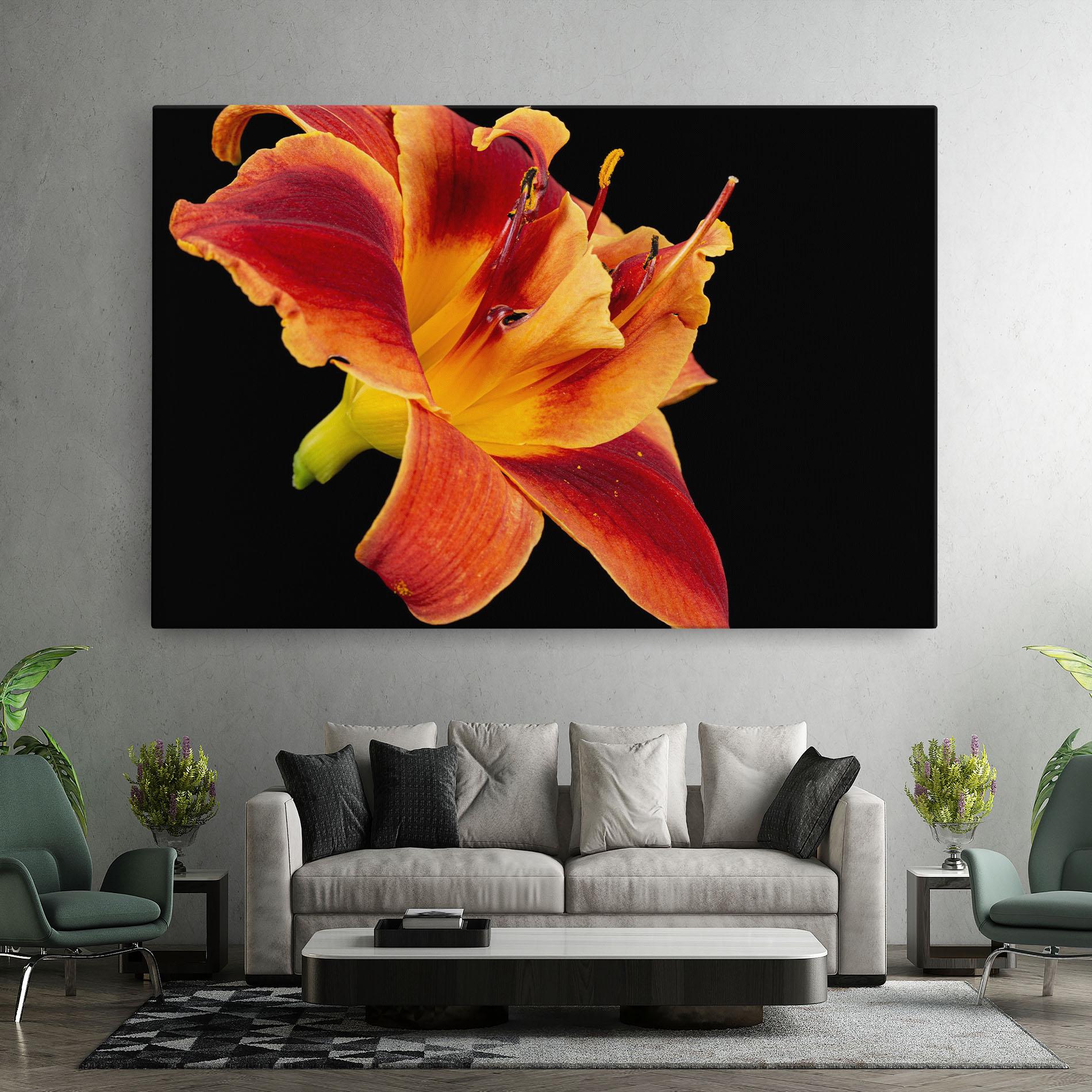 Leinwandbild Exotic Orange Red mockup 7