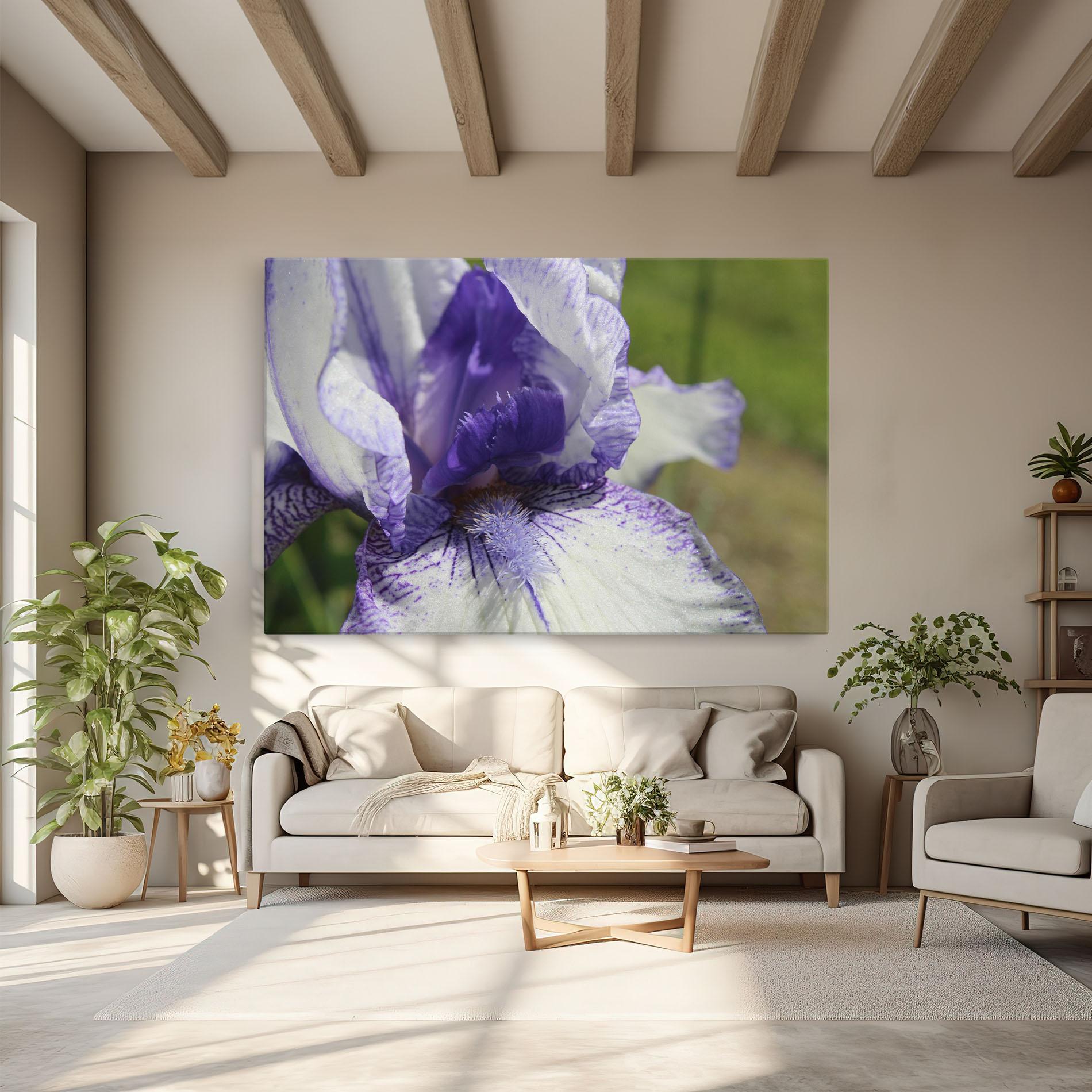 Leinwandbild White Purple Iris mockup 6