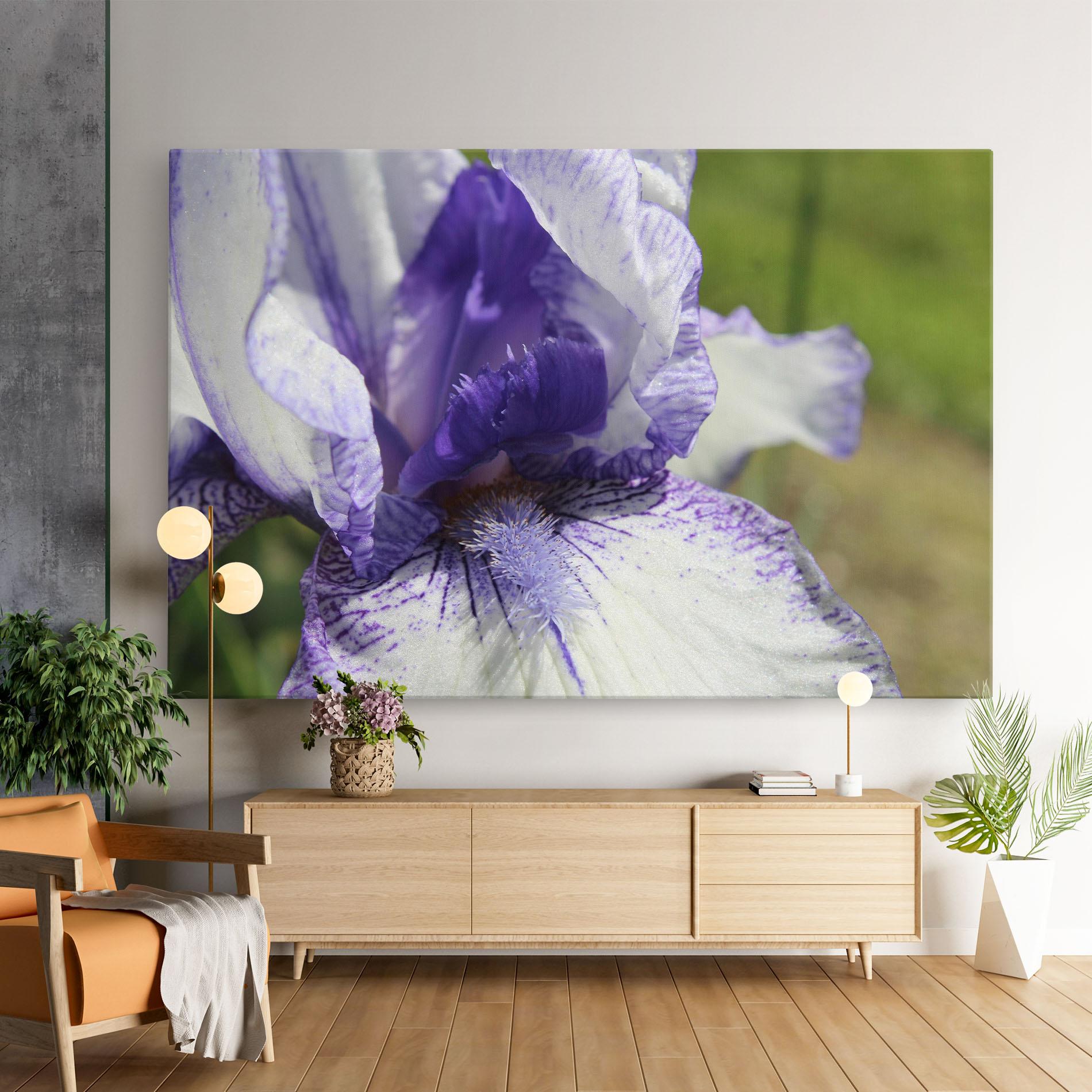 Leinwandbild White Purple Iris mockup 9