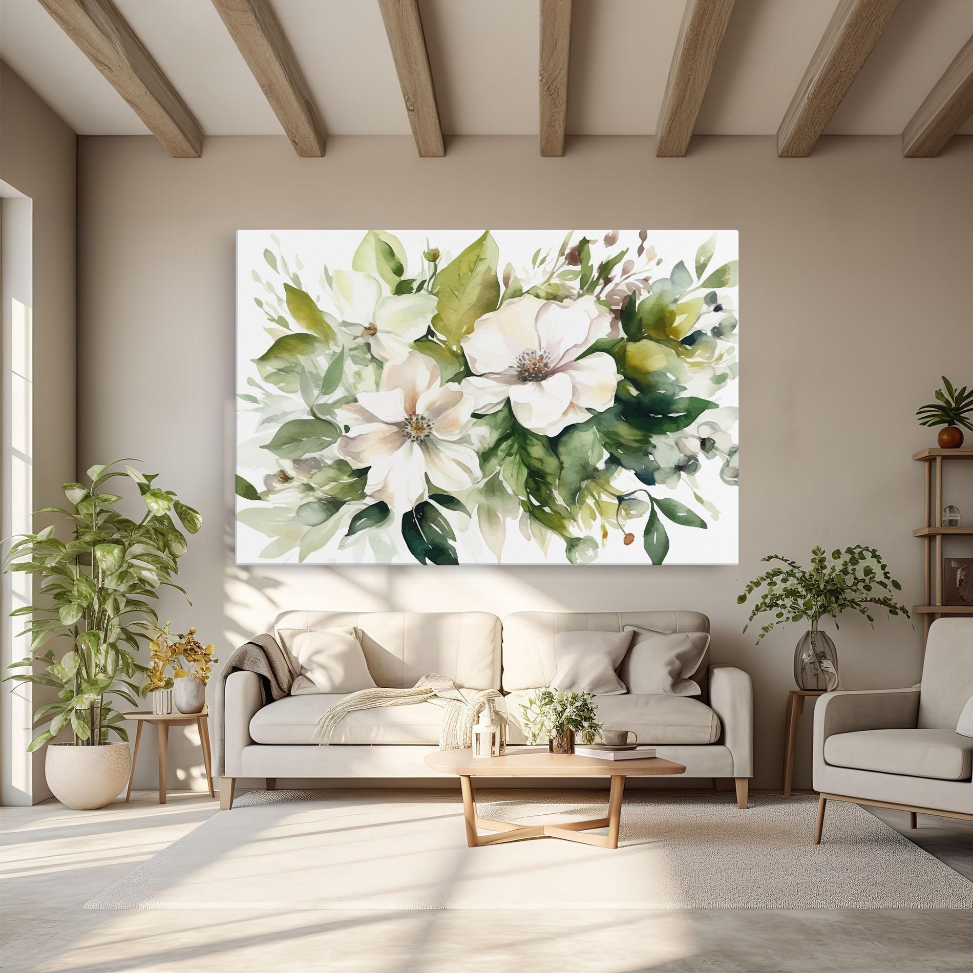 Leinwandbild Opened Rose mockup 6