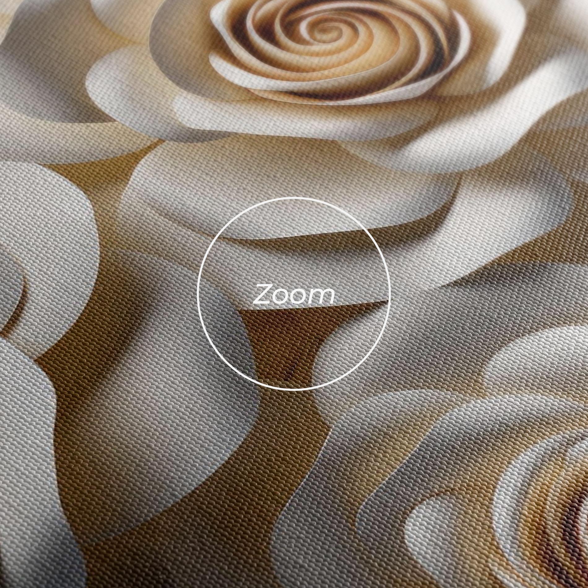 Leinwandbild Cream Roses Wall mockup 3