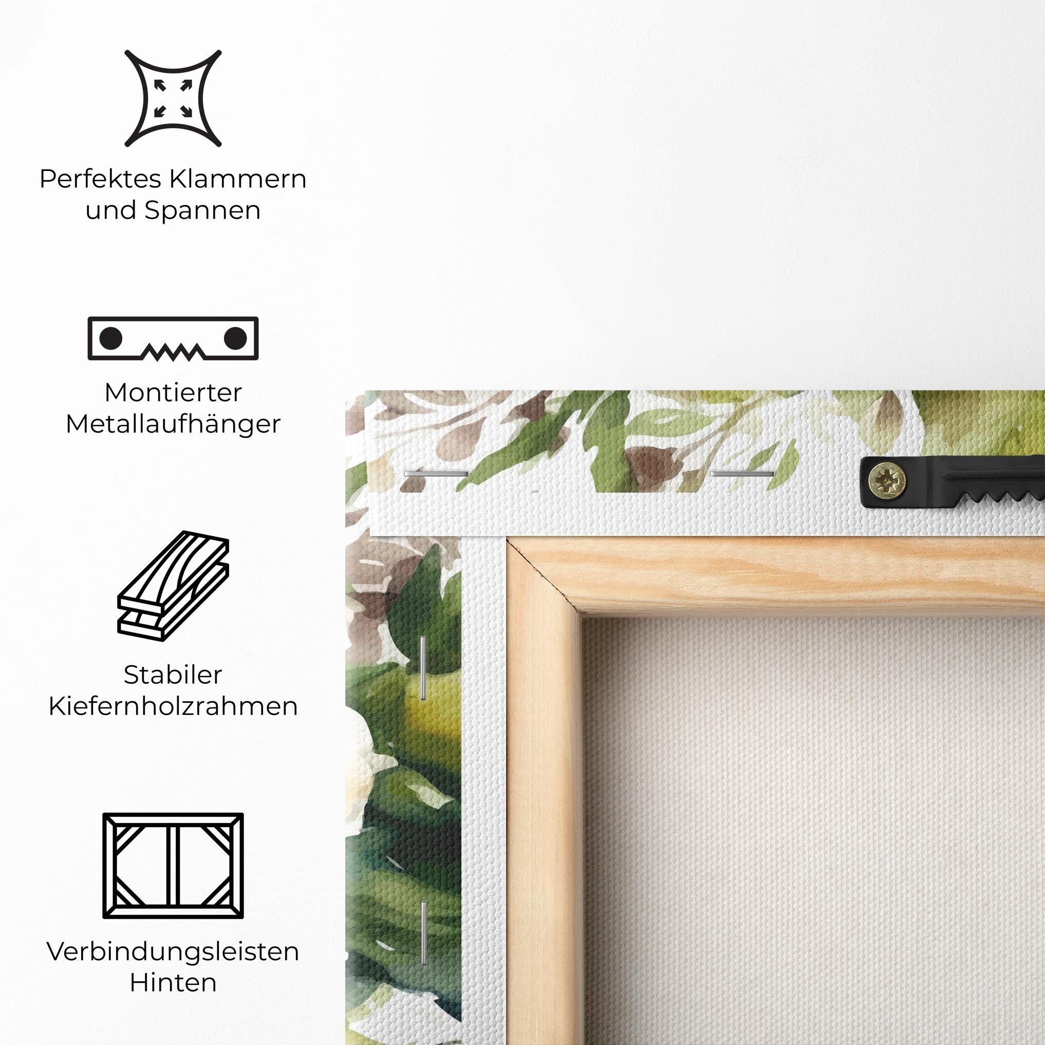 Leinwandbild Opened Rose mockup 5