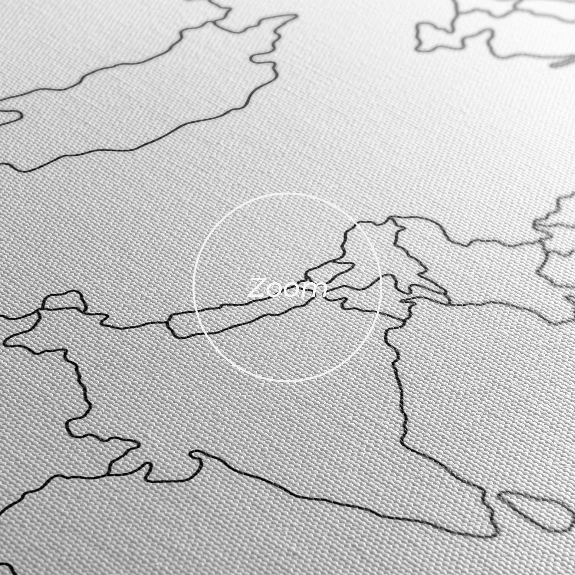 Leinwandbild Asia Map Line mockup 3