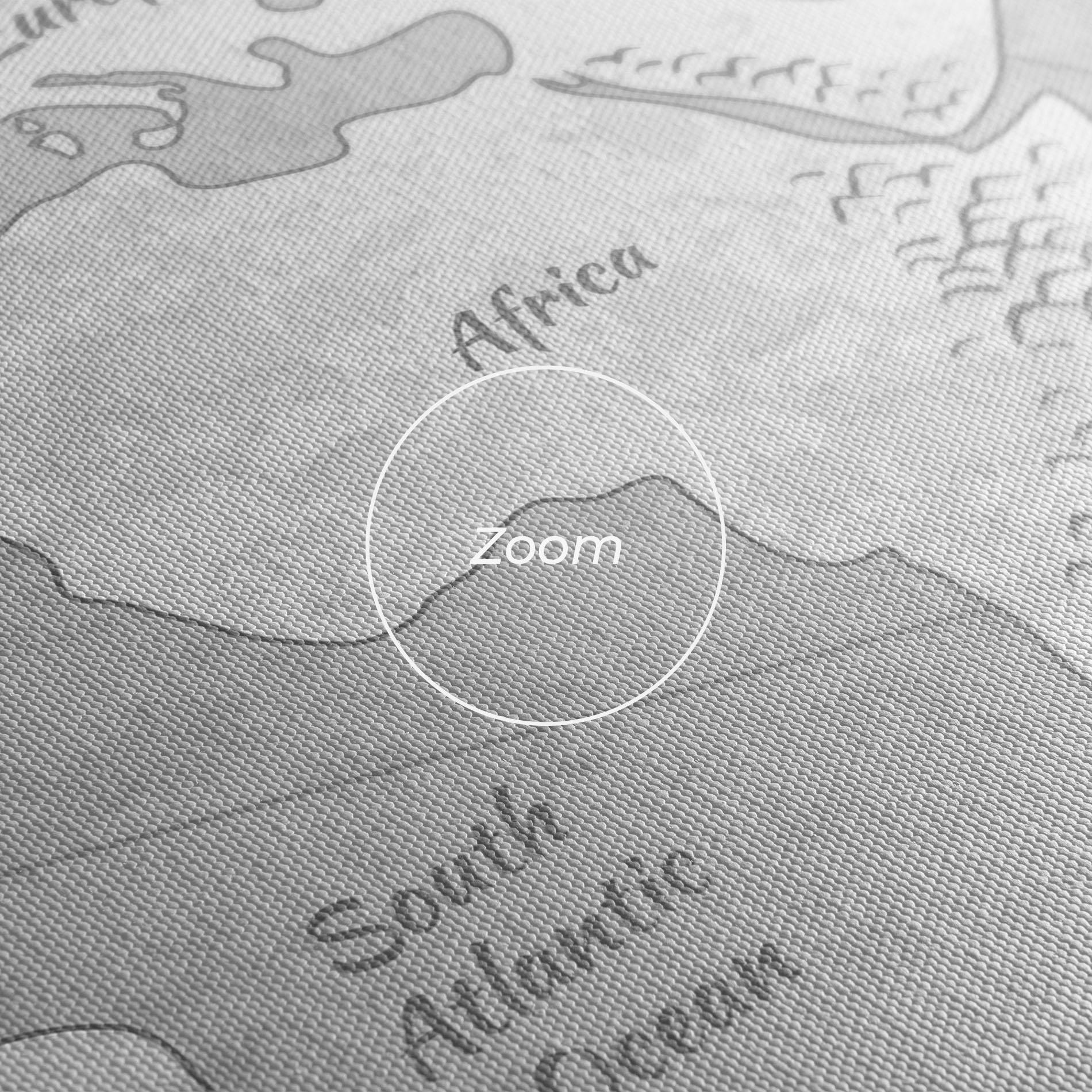 Leinwandbild Grey Old Map mockup 3