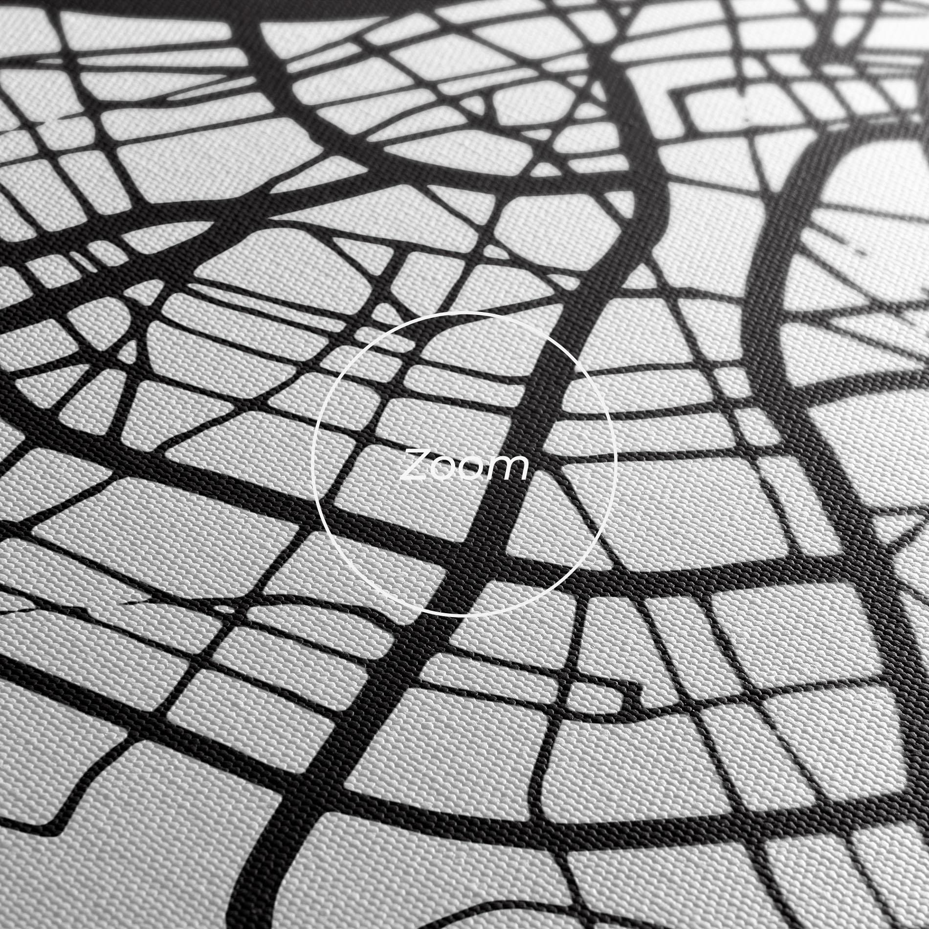 Leinwandbild Zaragoza City Map mockup 3