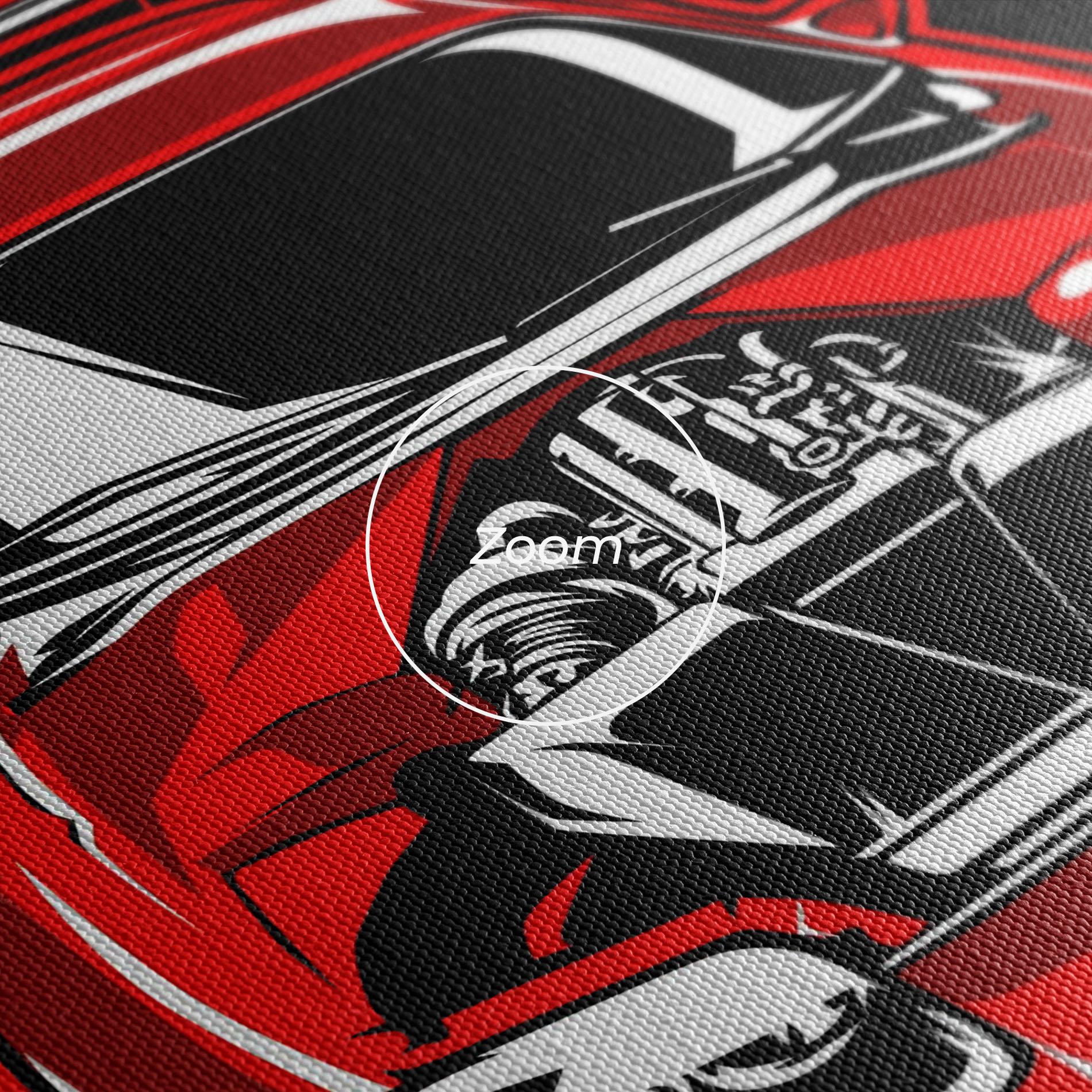 Leinwandbild Japanese Red Car mockup 3