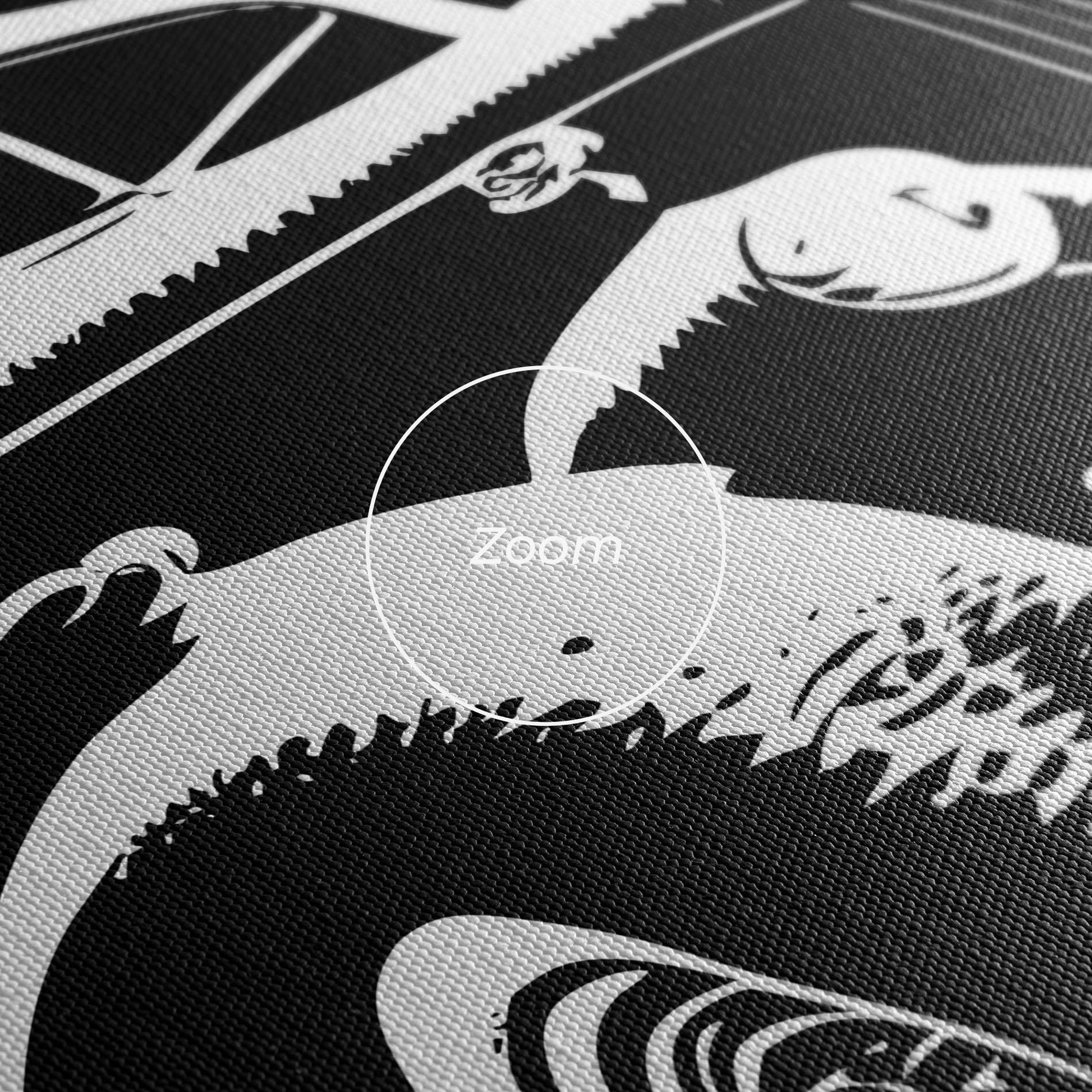 Leinwandbild Old Car Shilouette mockup 3