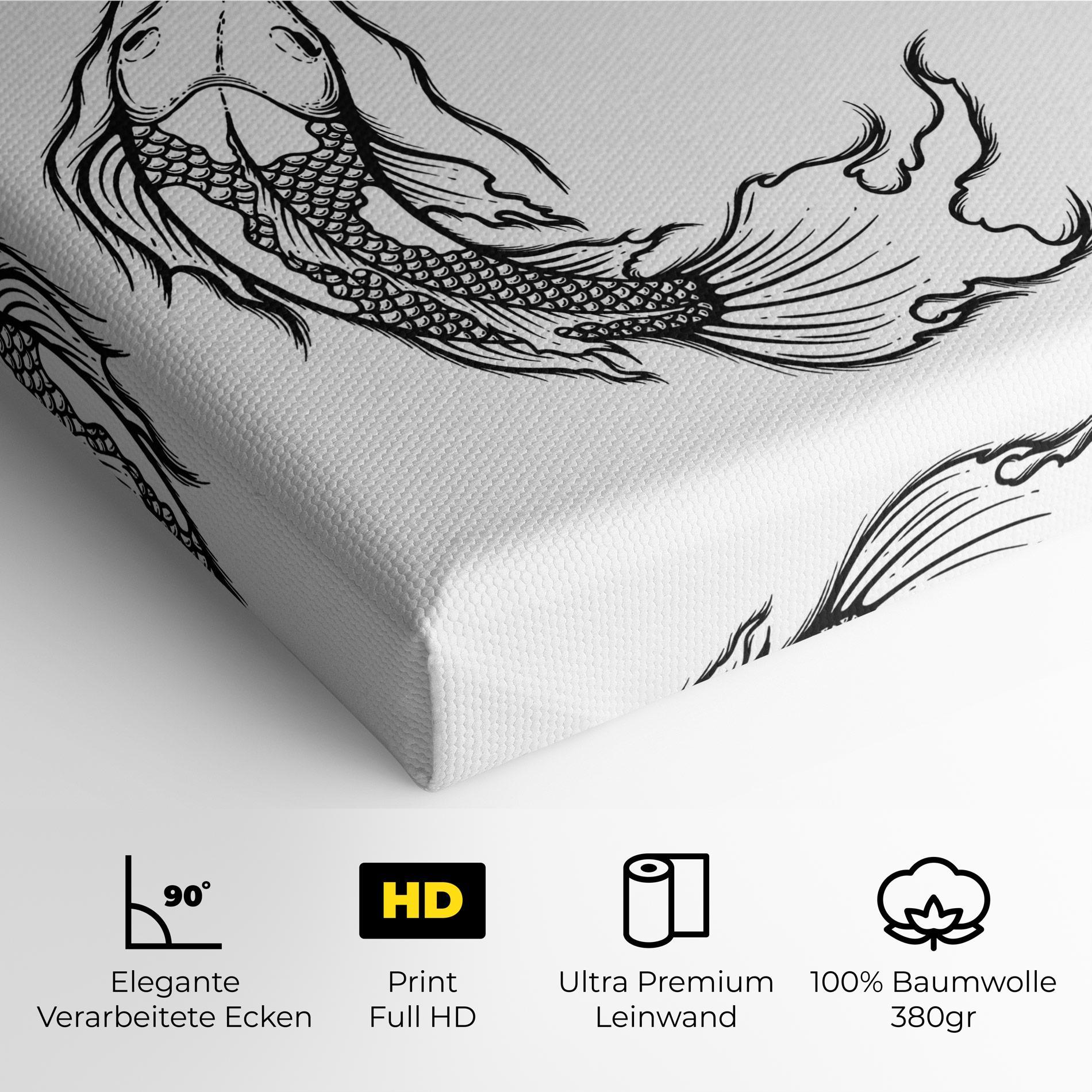 Leinwandbild Yin Yang Koi mockup 4