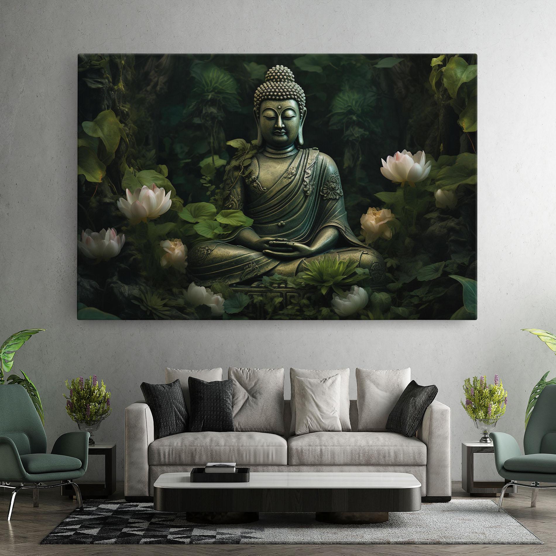 Leinwandbild Buddha Lotus Flower mockup 7