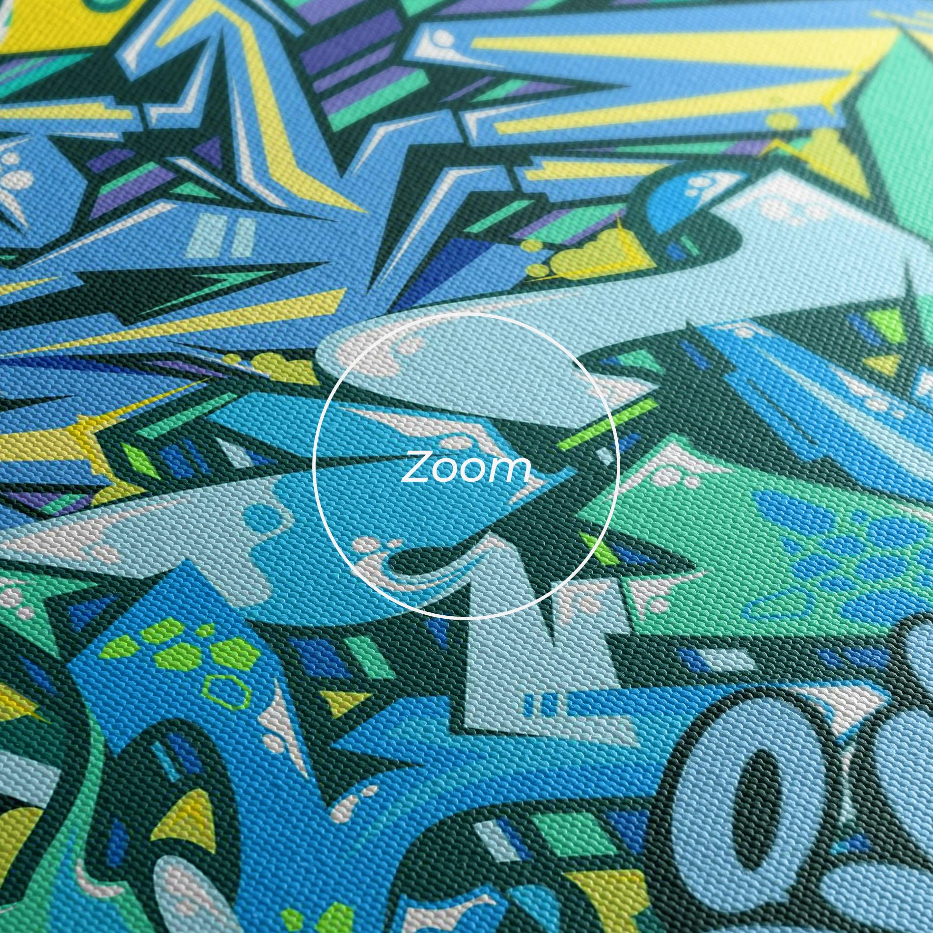 Leinwandbild Be One Graffiti mockup 3