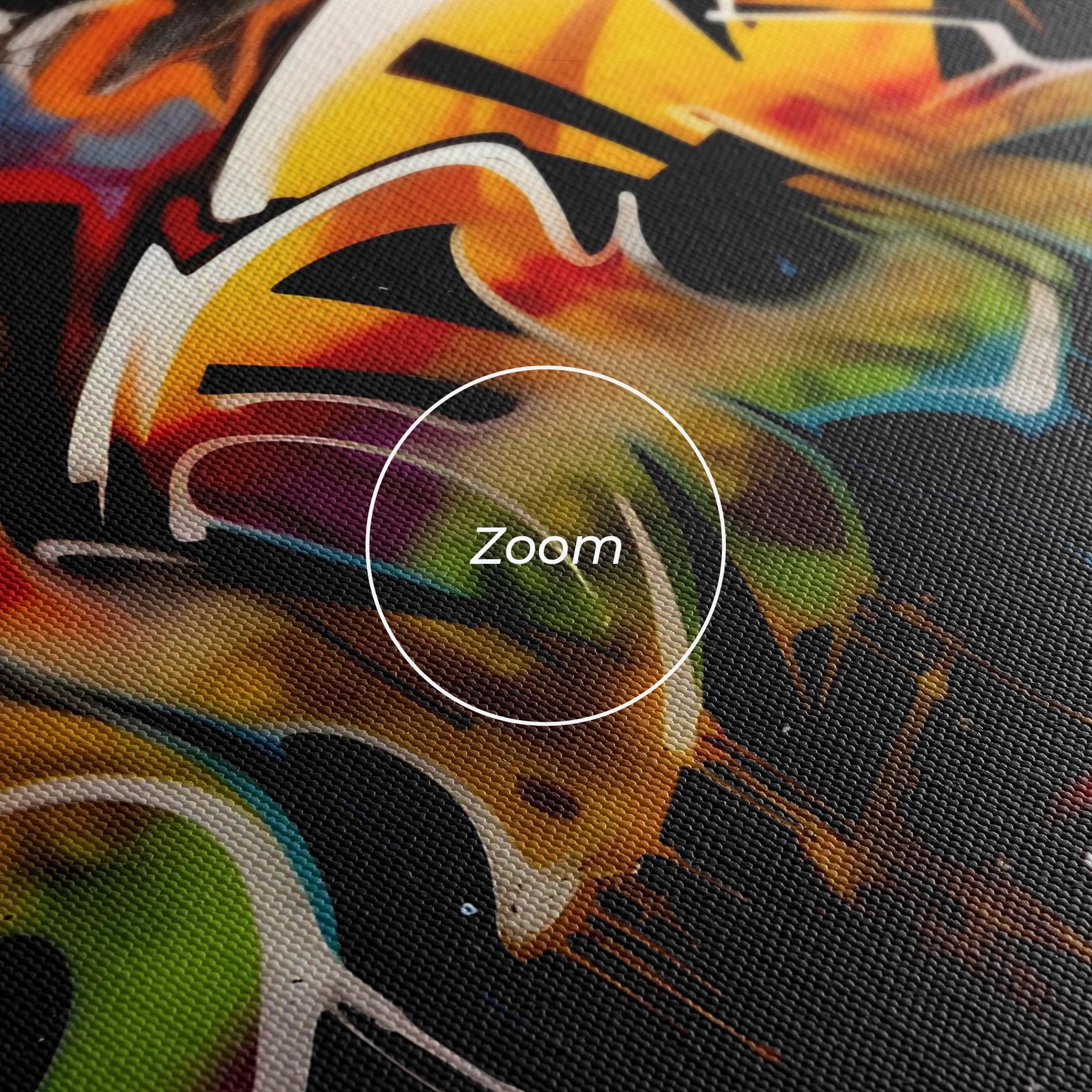 Leinwandbild Graffiti Style Wall mockup 3