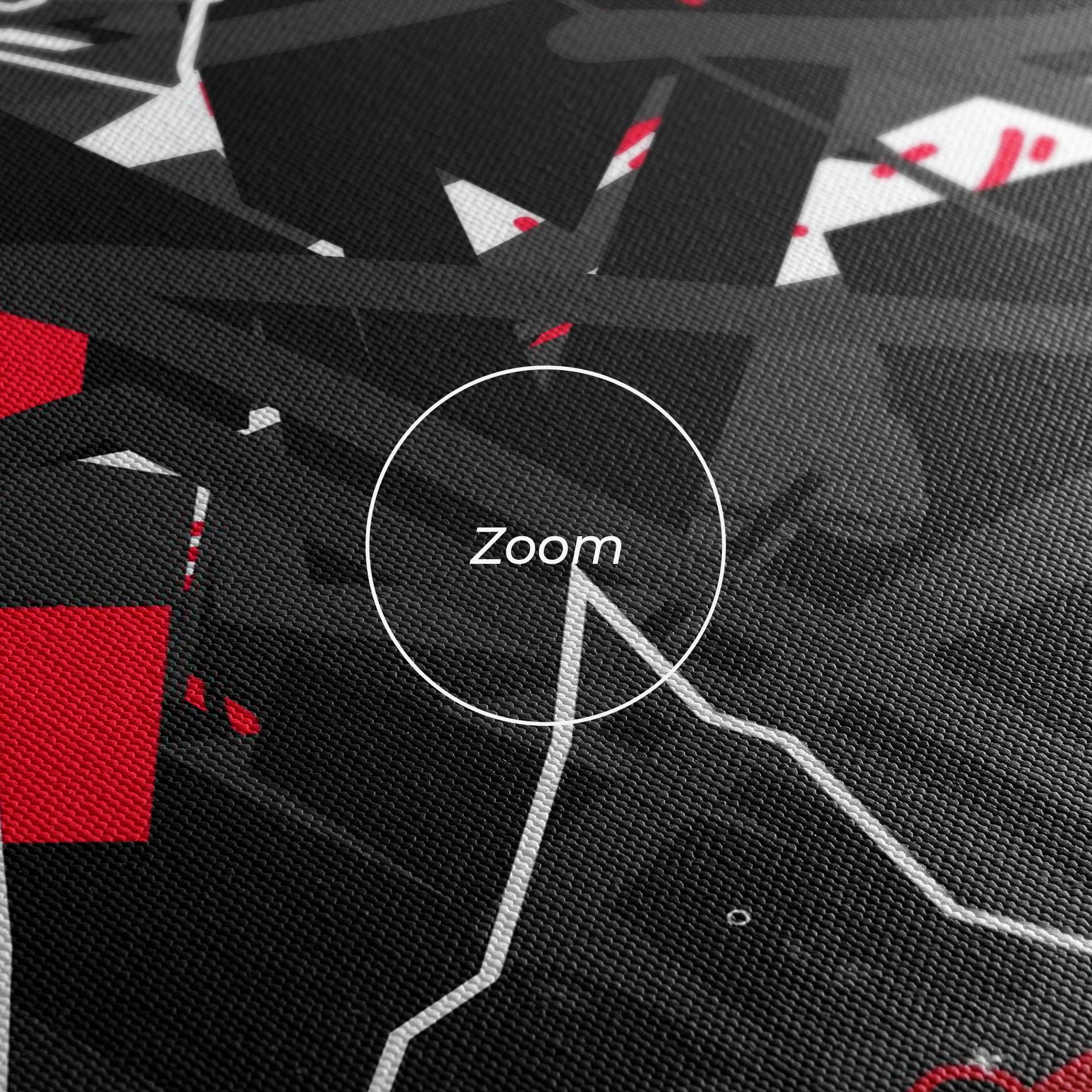 Leinwandbild Grey Red Graffiti mockup 3