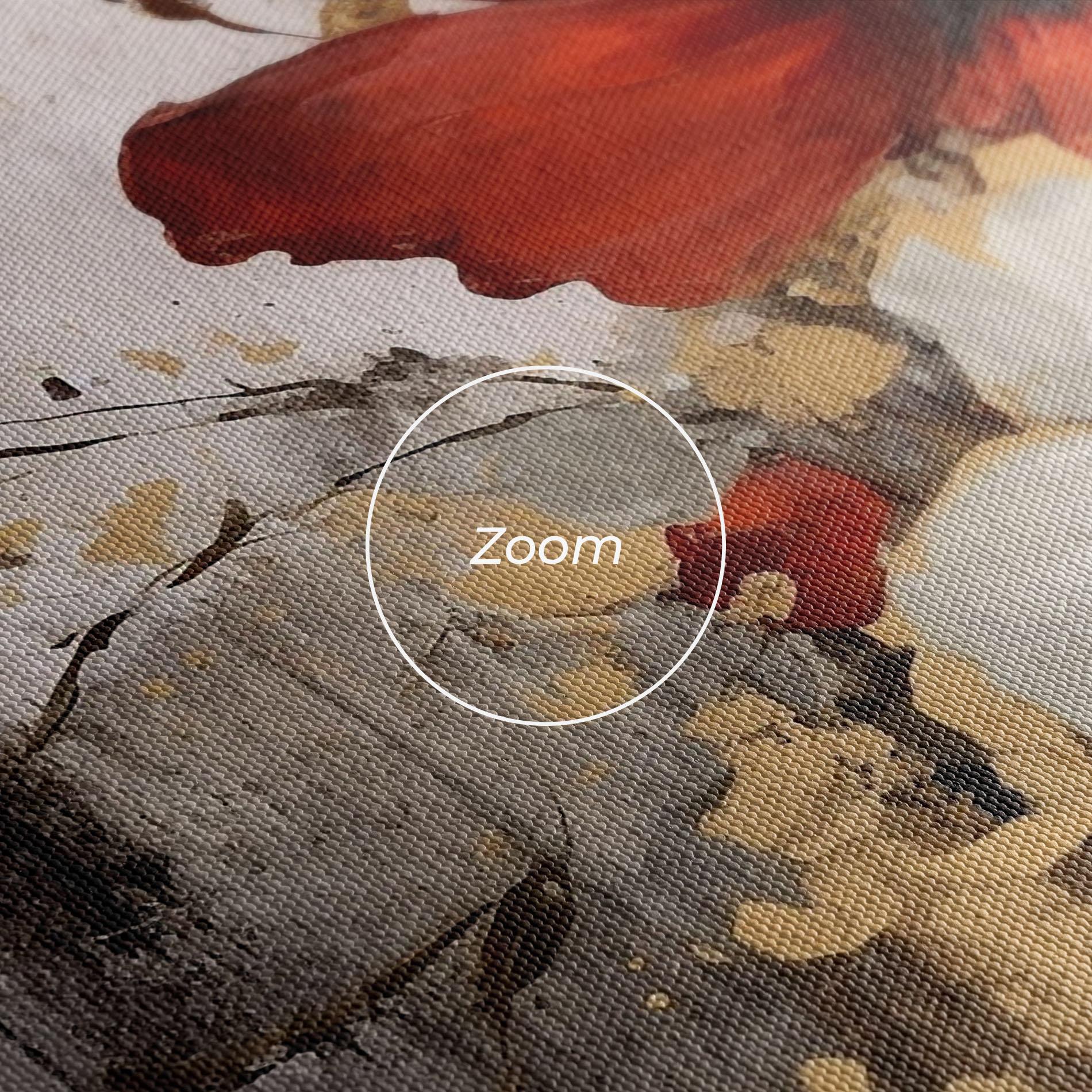 Leinwandbild Red Poppy Painting mockup 3