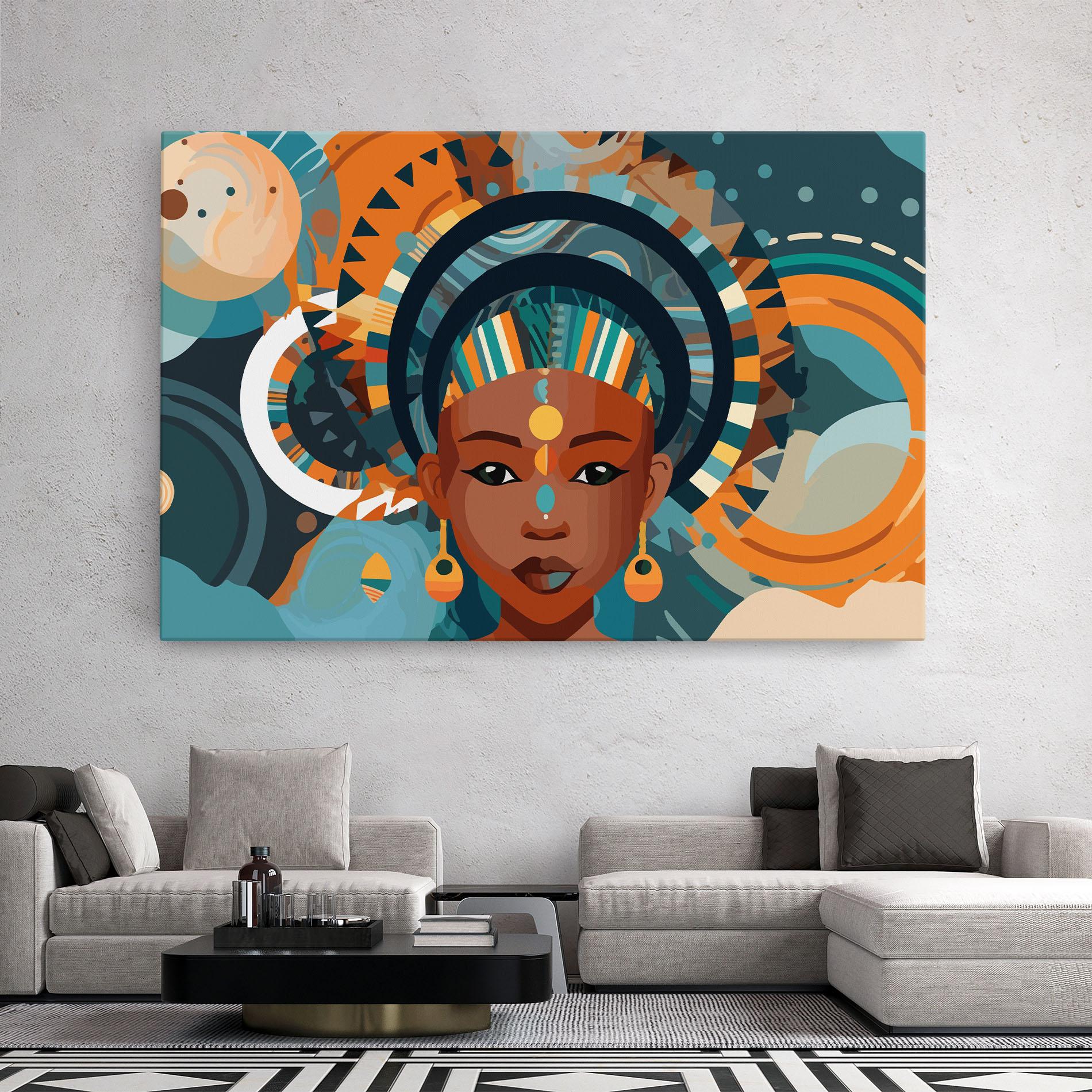 Leinwandbild African Colorful Child mockup 2