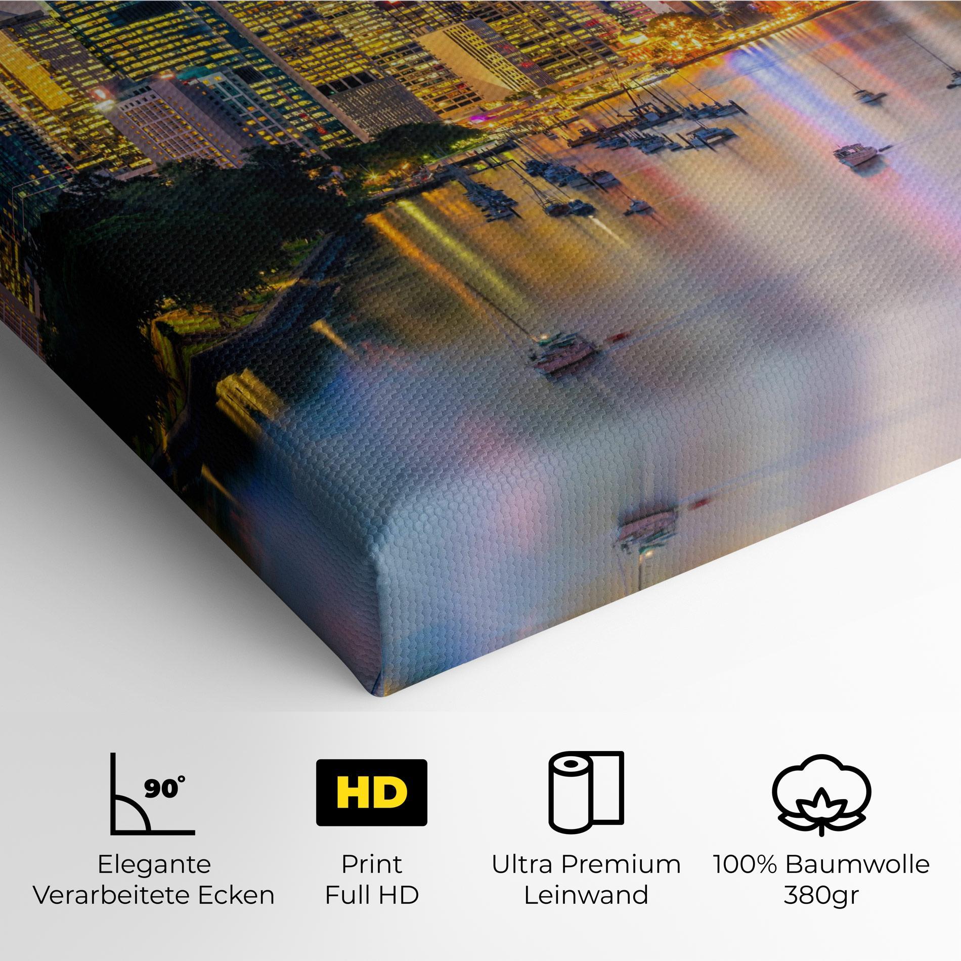 Leinwandbild Brisbane City Skyline mockup 4