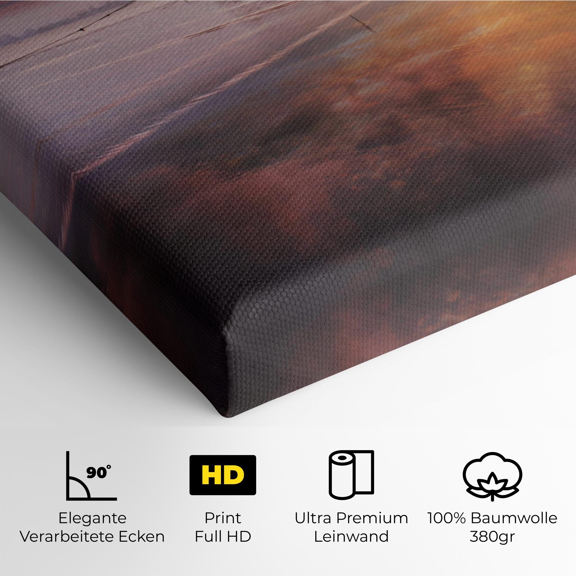 Leinwandbild Beauty Boat Sunrise mockup 4