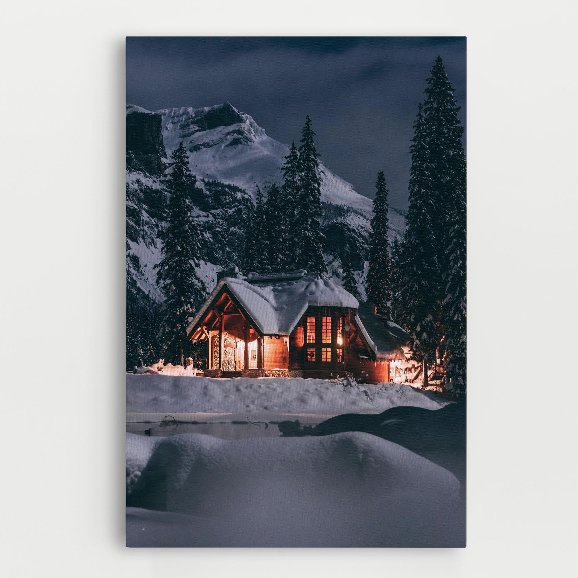 Leinwandbild Winter House mockup 0