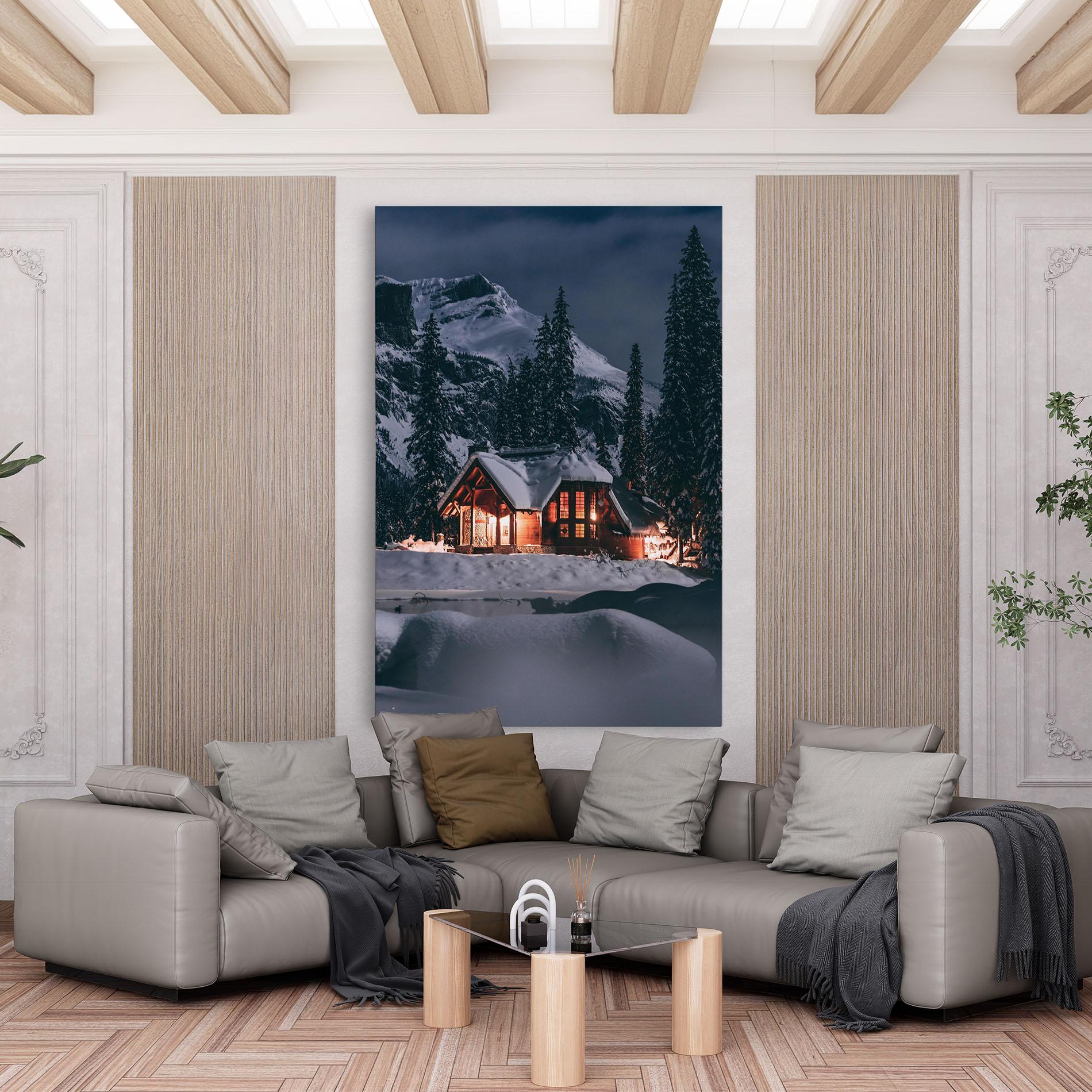 Leinwandbild Winter House mockup 6